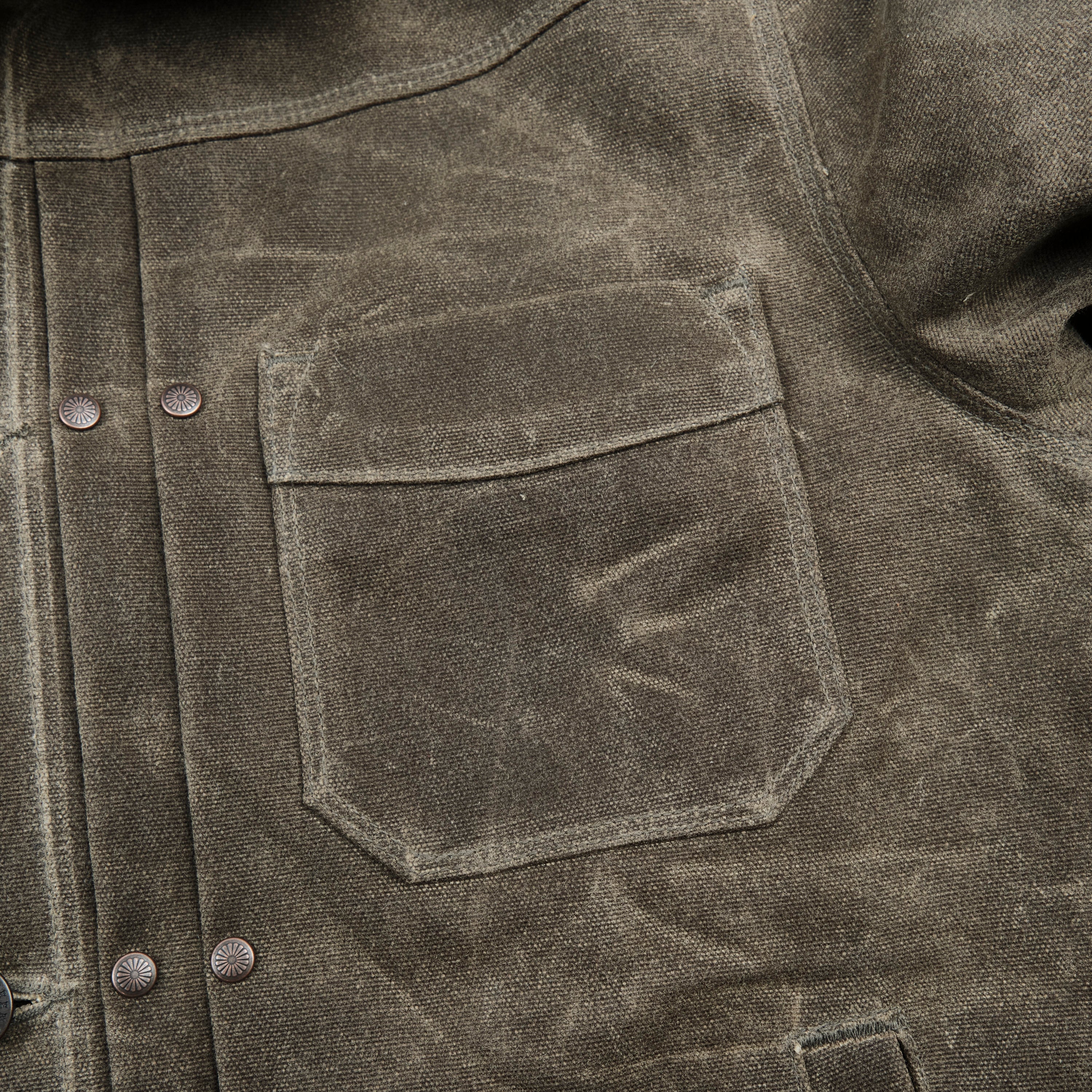 Riders Jacket Heavy Waxed Canvas Tobacco Wool