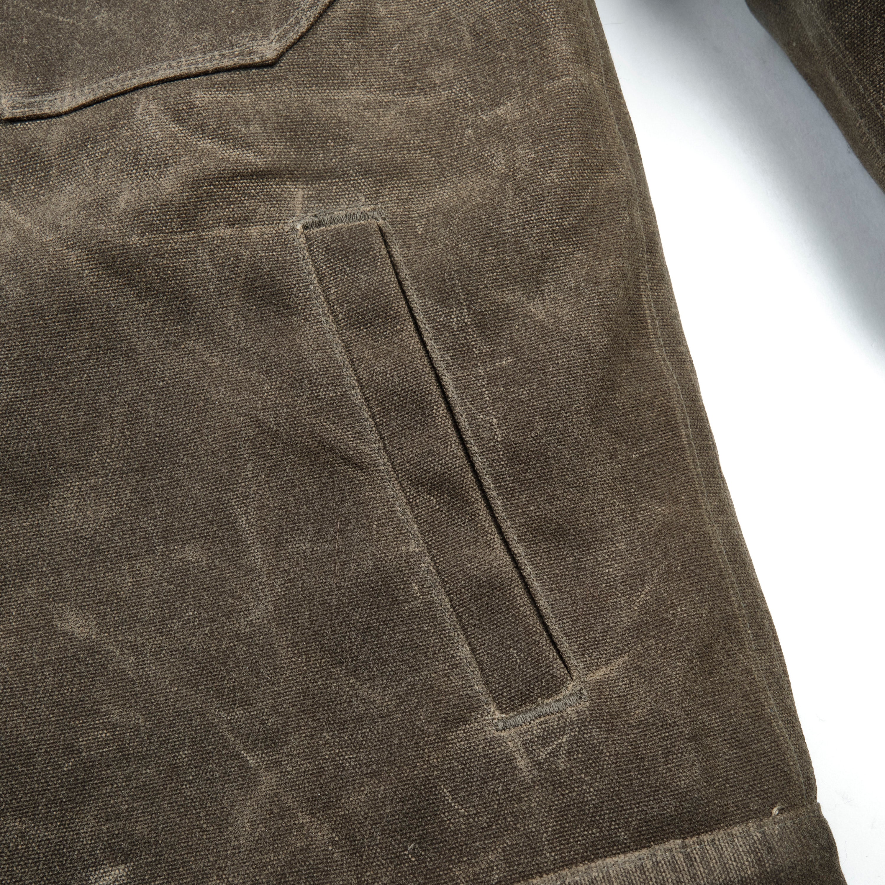 Riders Jacket Heavy Waxed Canvas Tobacco Wool