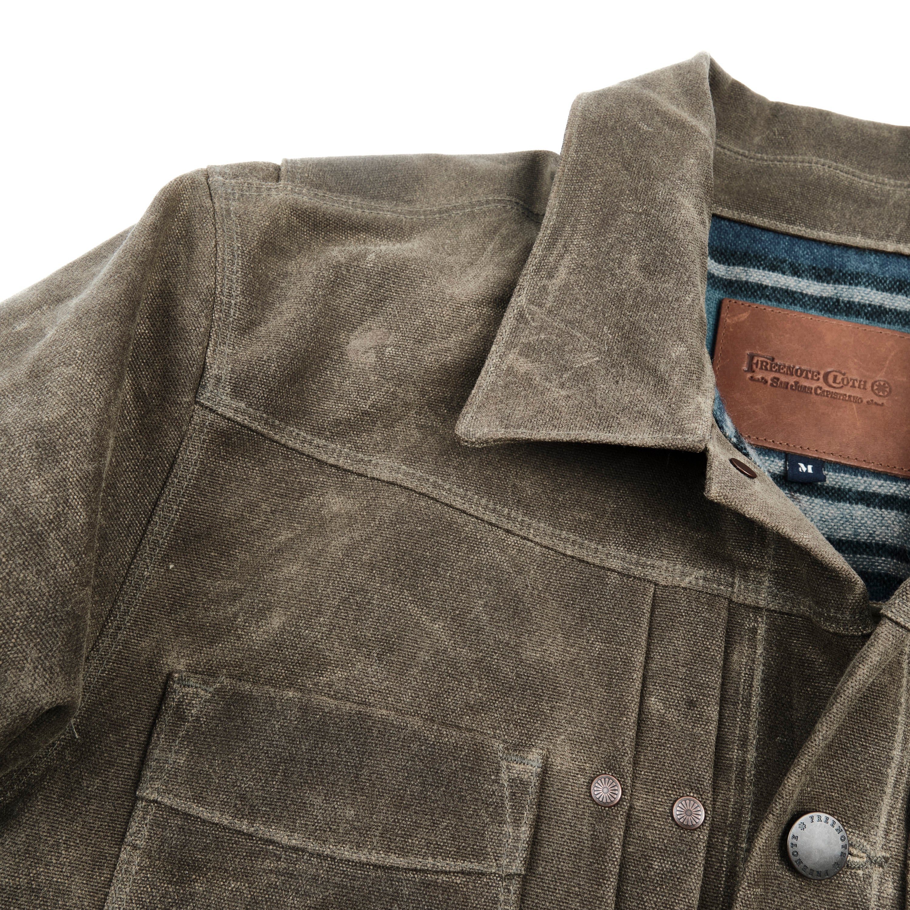 Riders Jacket Heavy Waxed Canvas Tobacco Wool