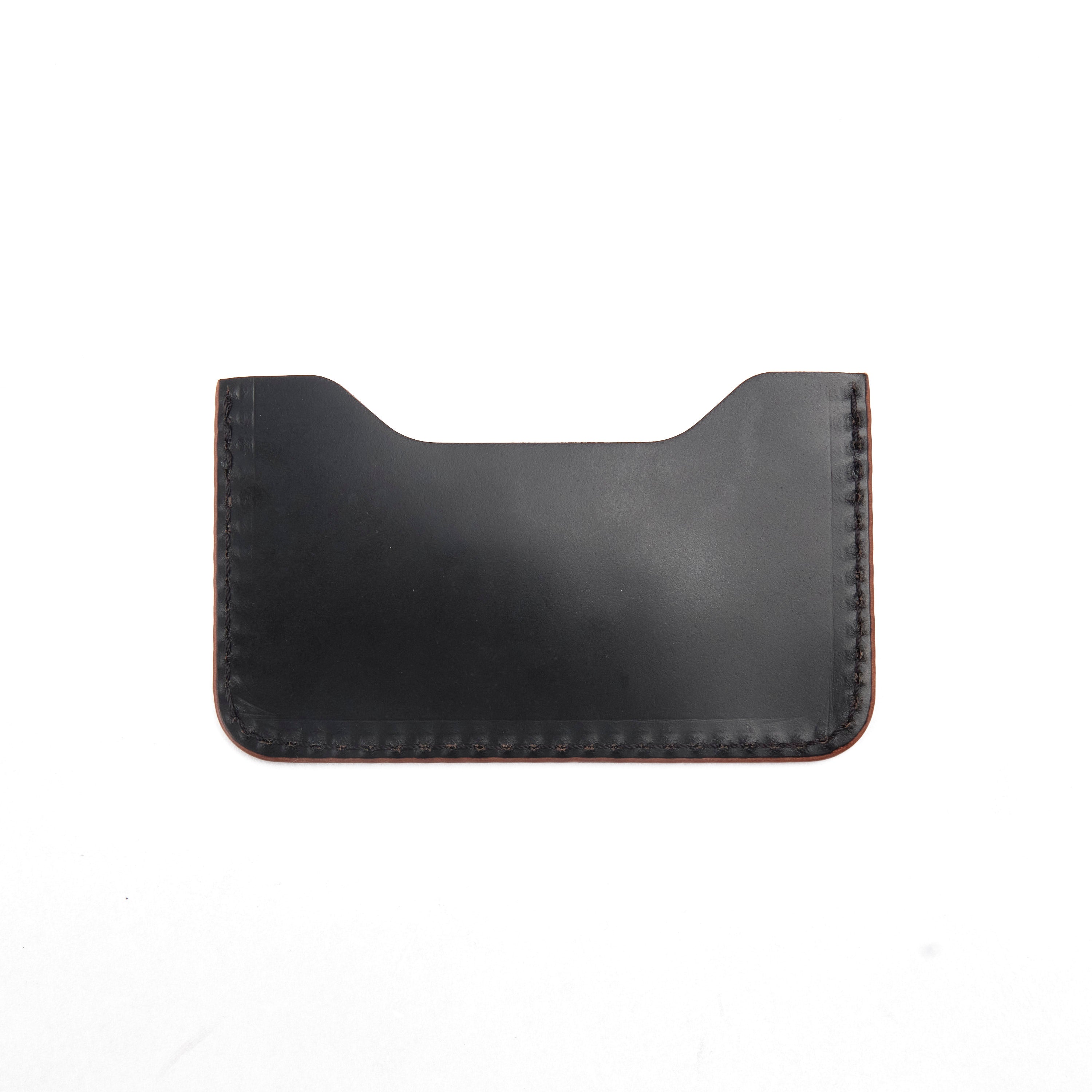 GOLDEN AGE SUPPLY CO. - MARYAM SHELL CORDOVAN NERO - MINIMALIST CARD WALLET