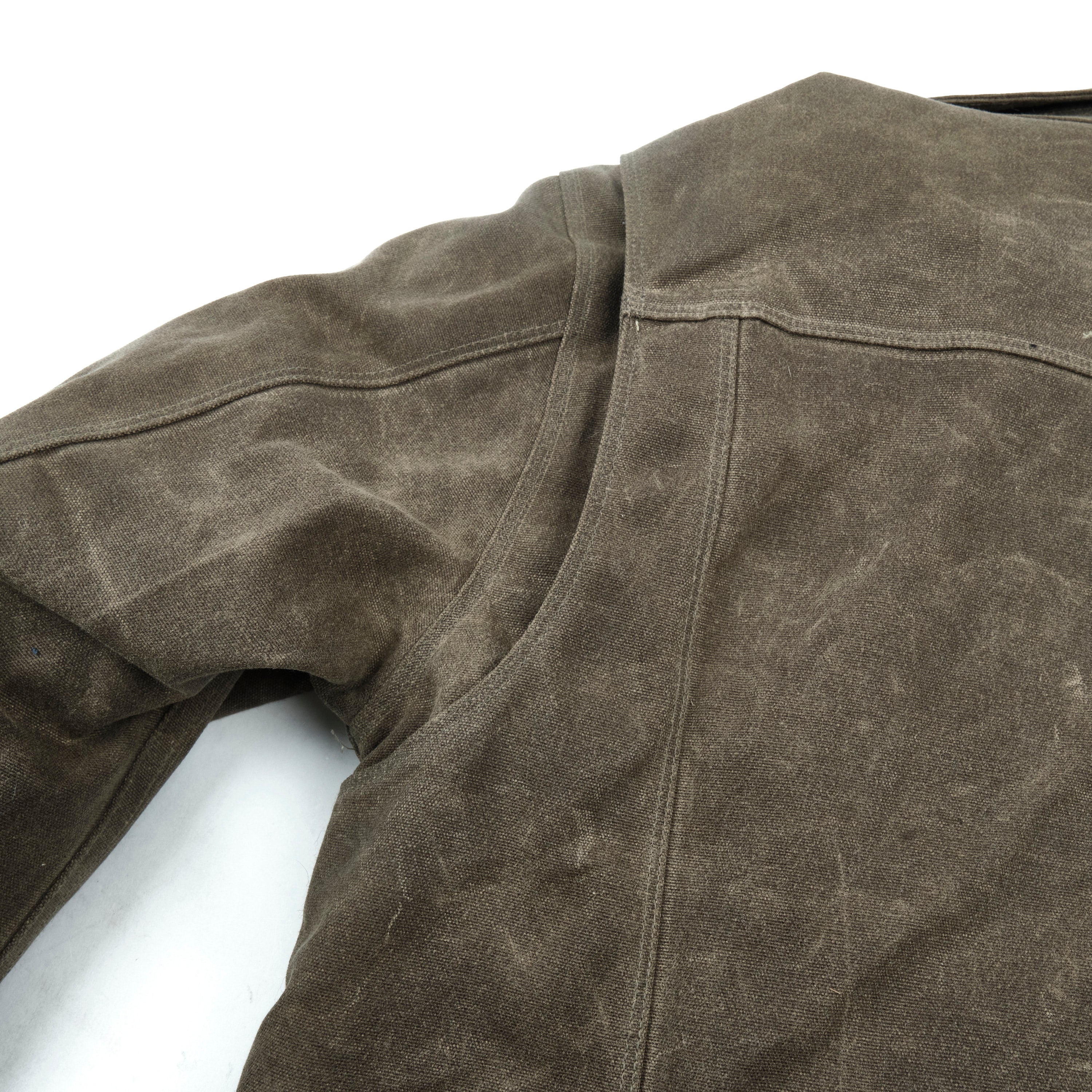 Riders Jacket Heavy Waxed Canvas Tobacco Wool