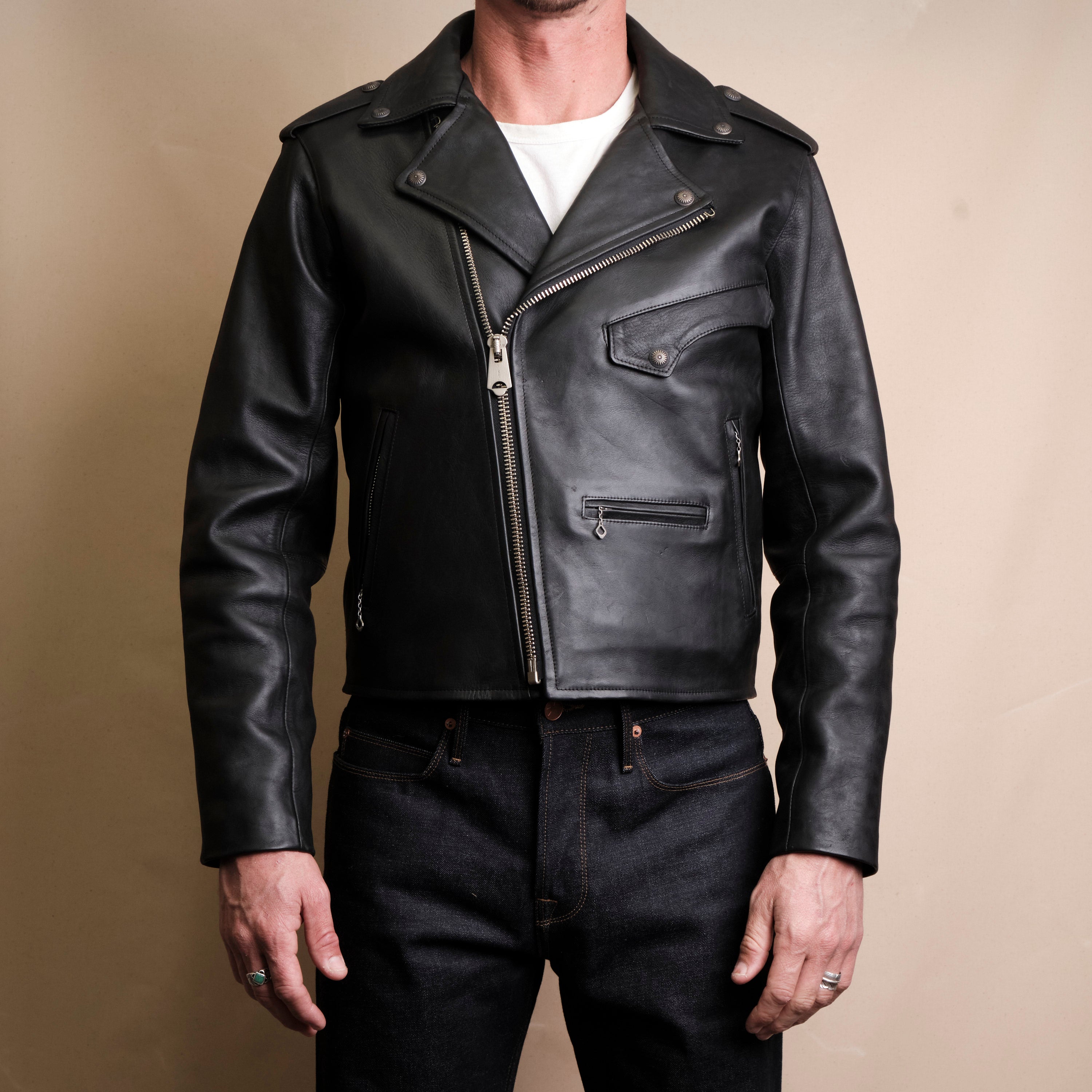 Mooch Moto Jacket Black Horsehide