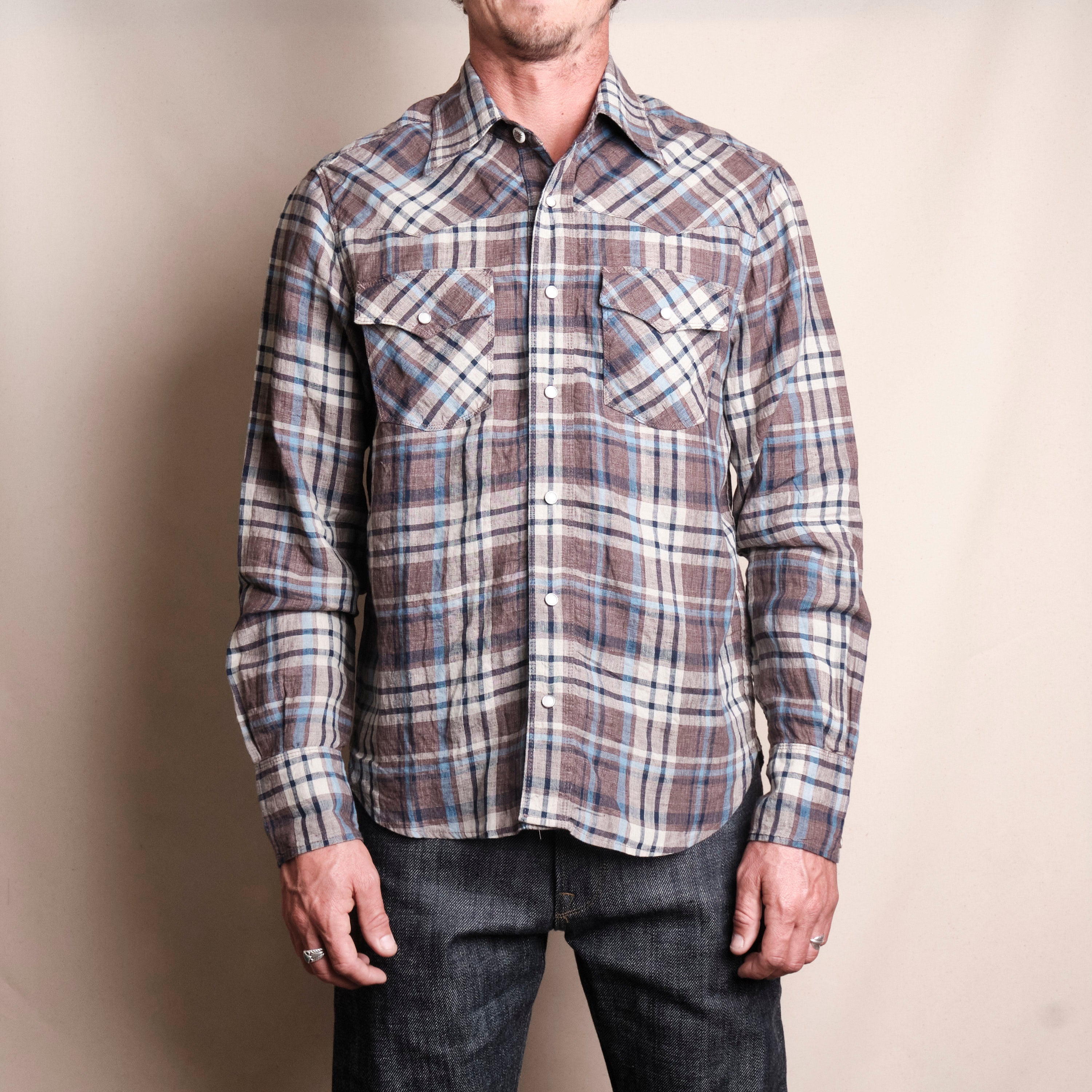 Western Scout Pheasant Brown Plaid