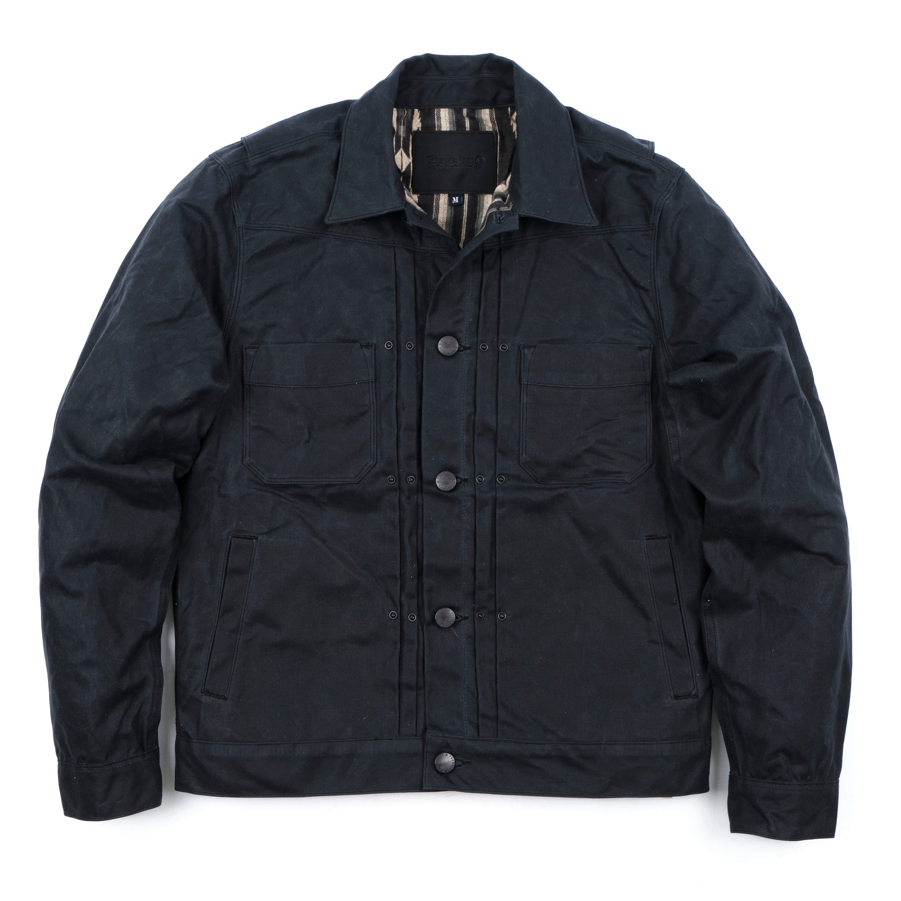 Riders Jacket Waxed Canvas <span>Black</span>