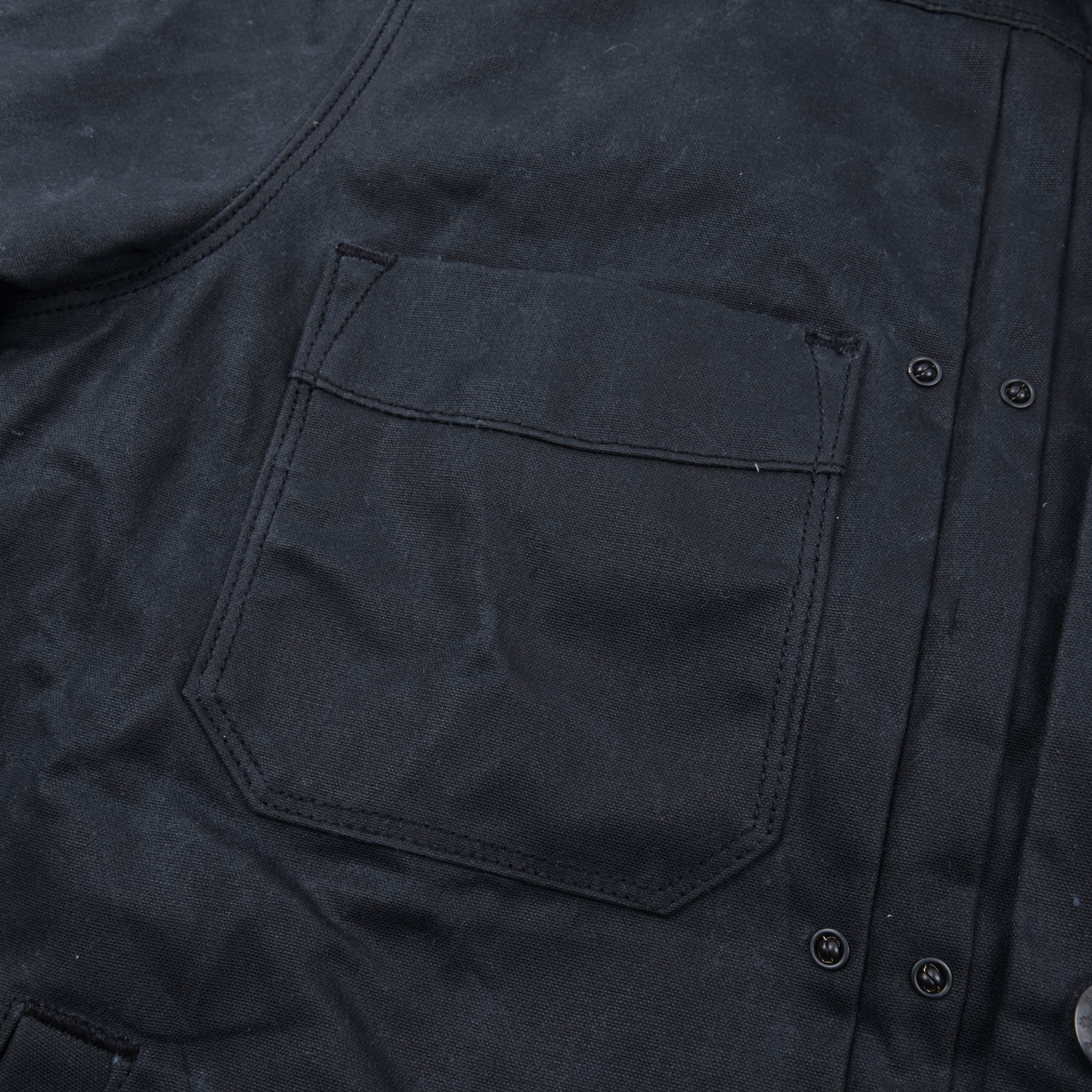 Riders Jacket Waxed Canvas <span>Black</span>