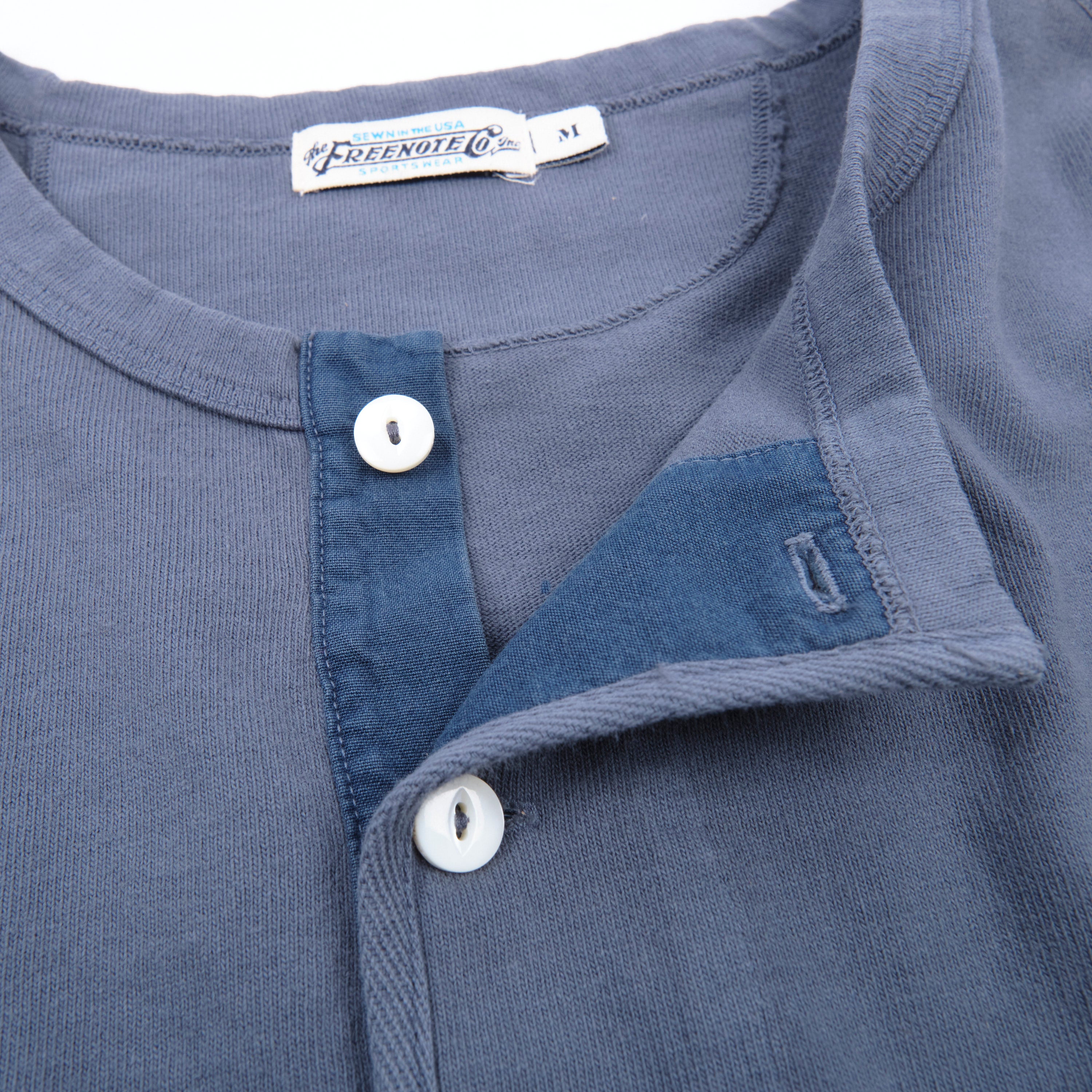 13 Ounce Henley L/S <span>Faded Blue</span>