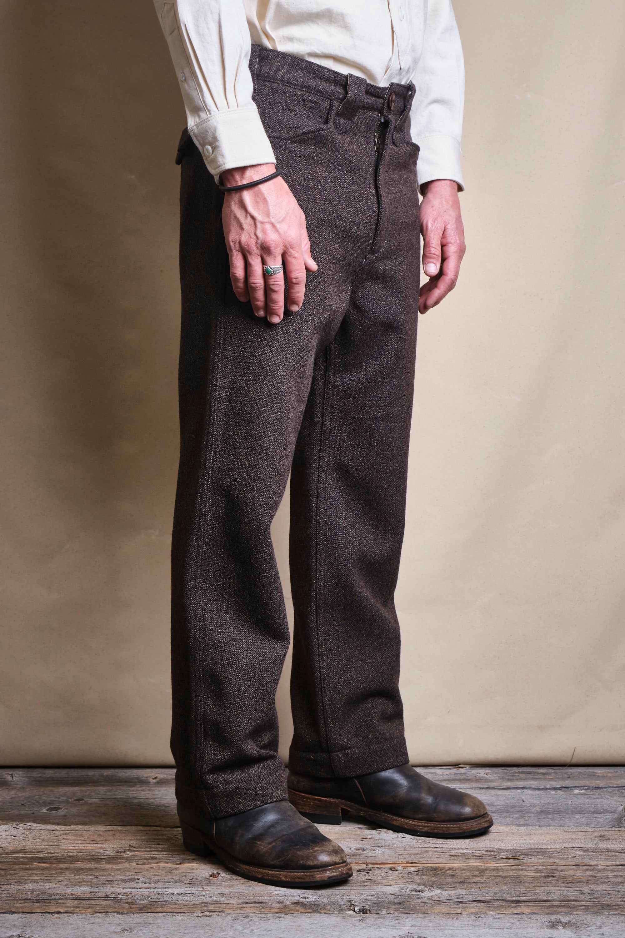 Duster Pant Brown Wool