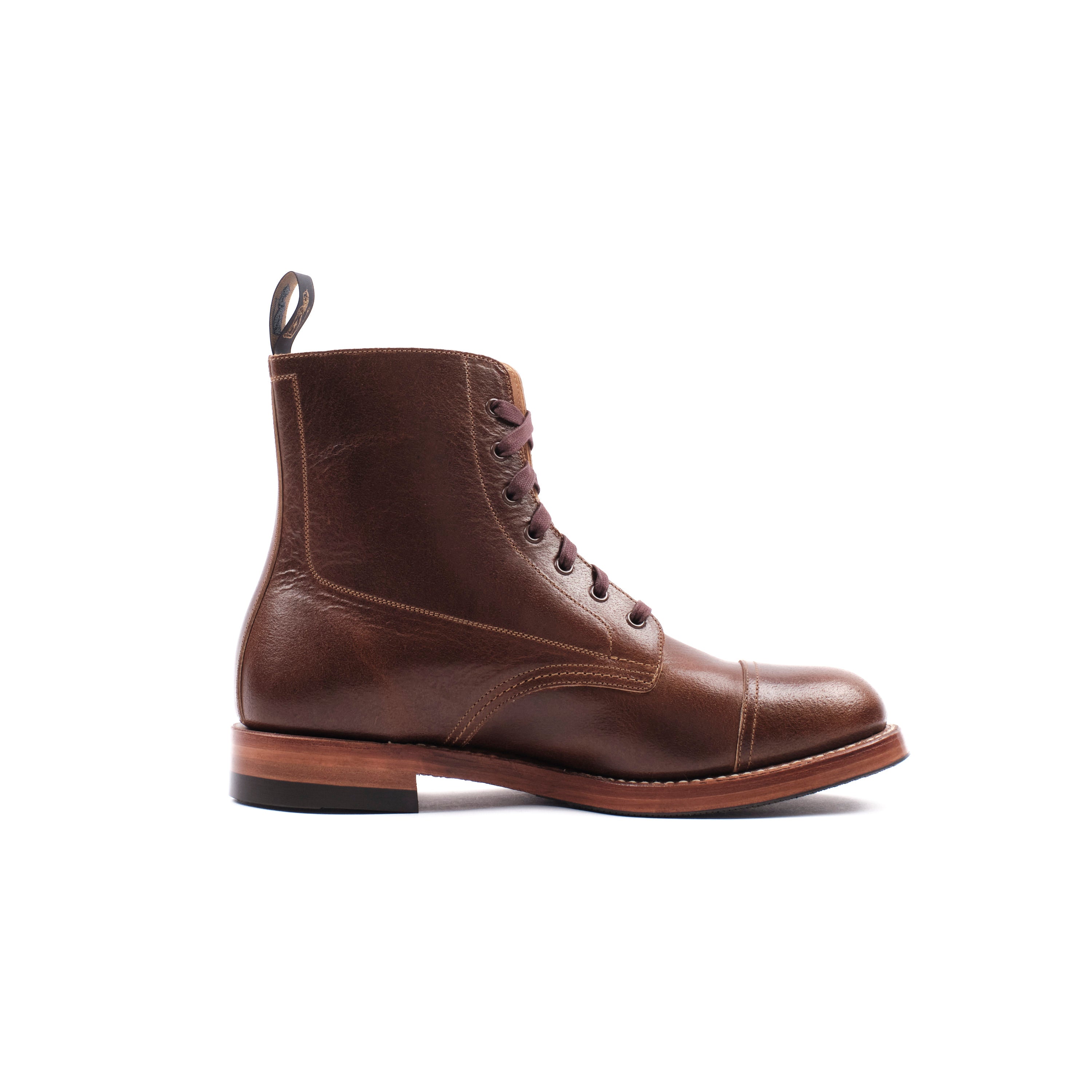 John Lofgren Montgomery Boot - Horween SHF Horsehide Havana