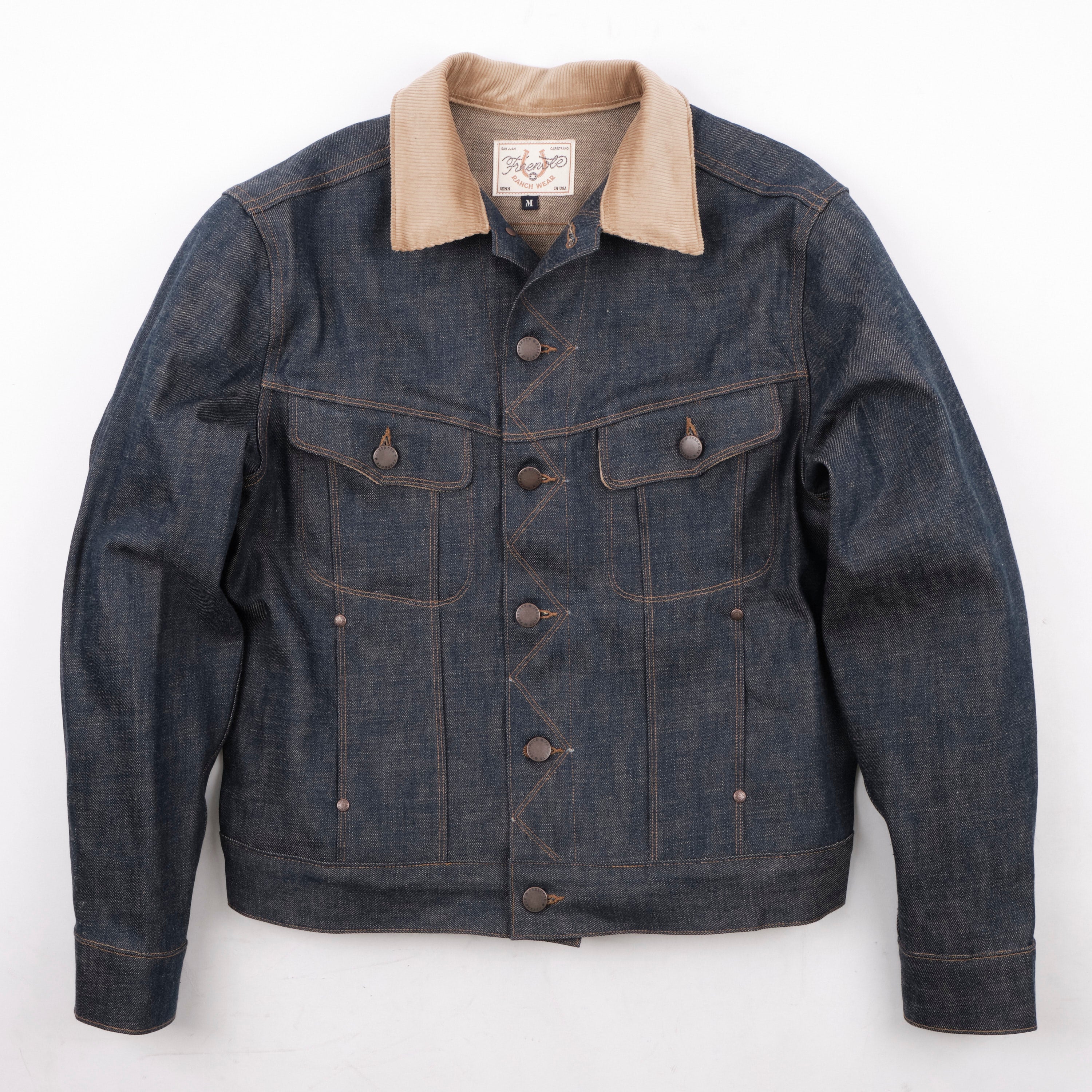 High Low 13 Ounce Natural Indigo Jacket