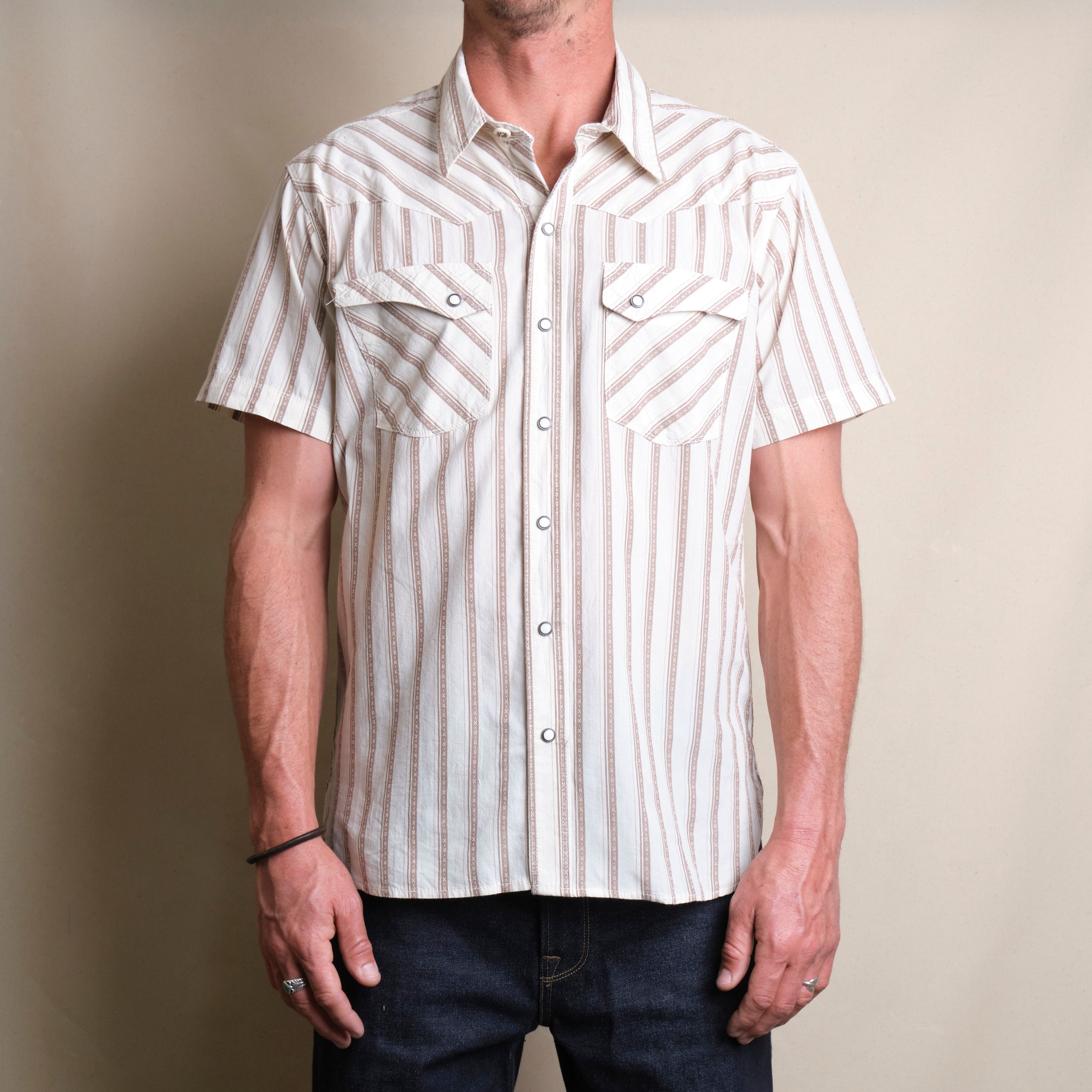 Calico S/S Brown Stripe