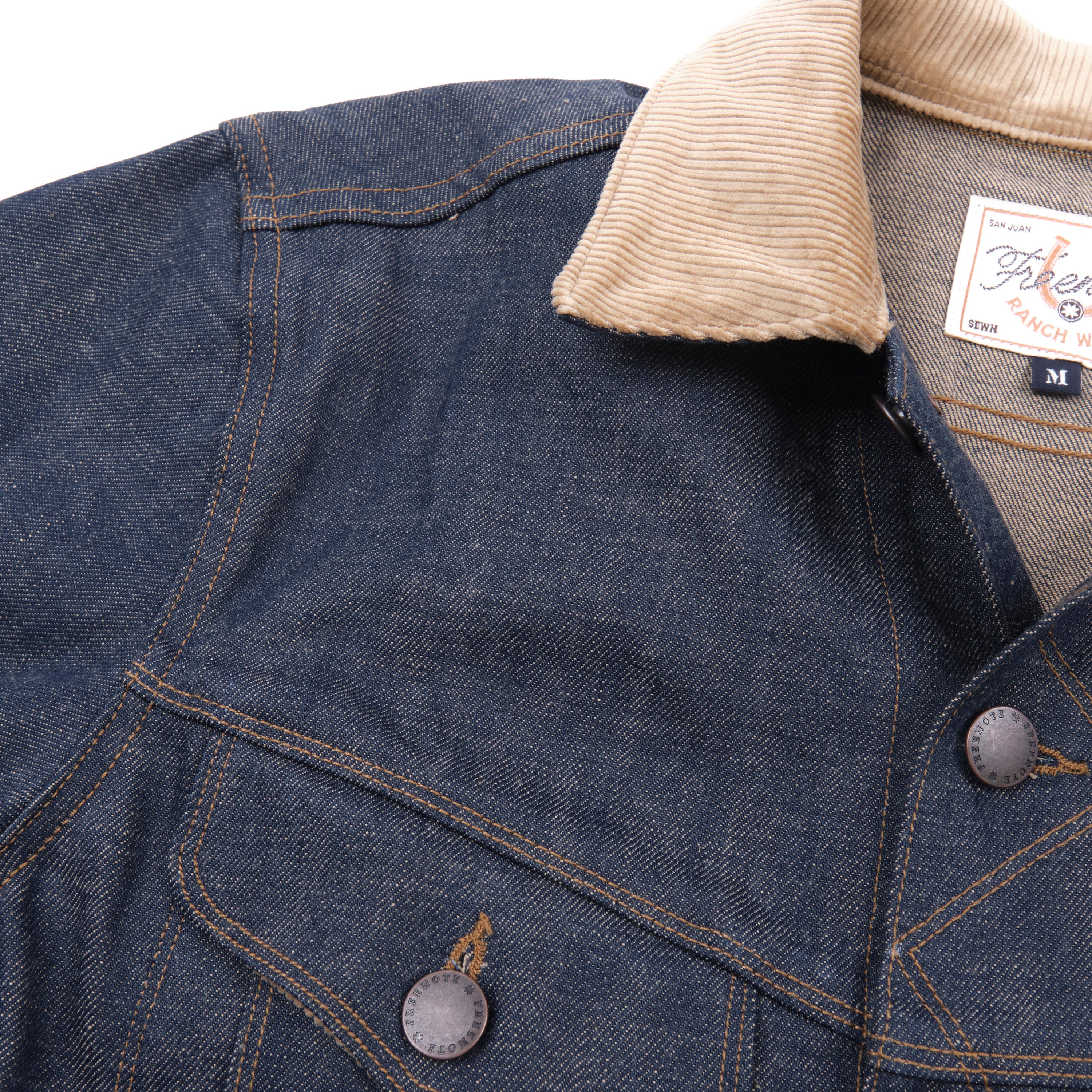 High Low 13 Ounce Natural Indigo Jacket