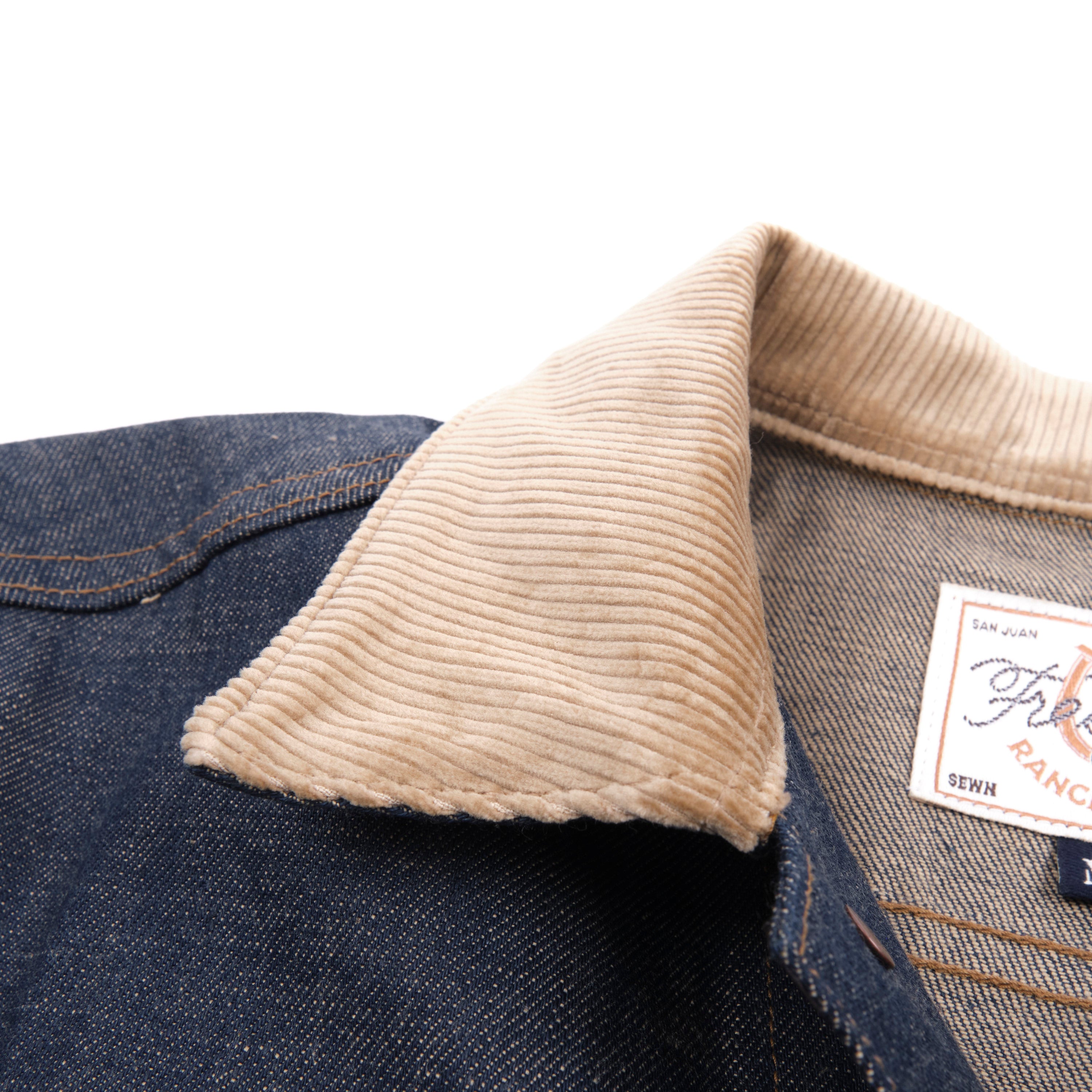 High Low 13 Ounce Natural Indigo Jacket