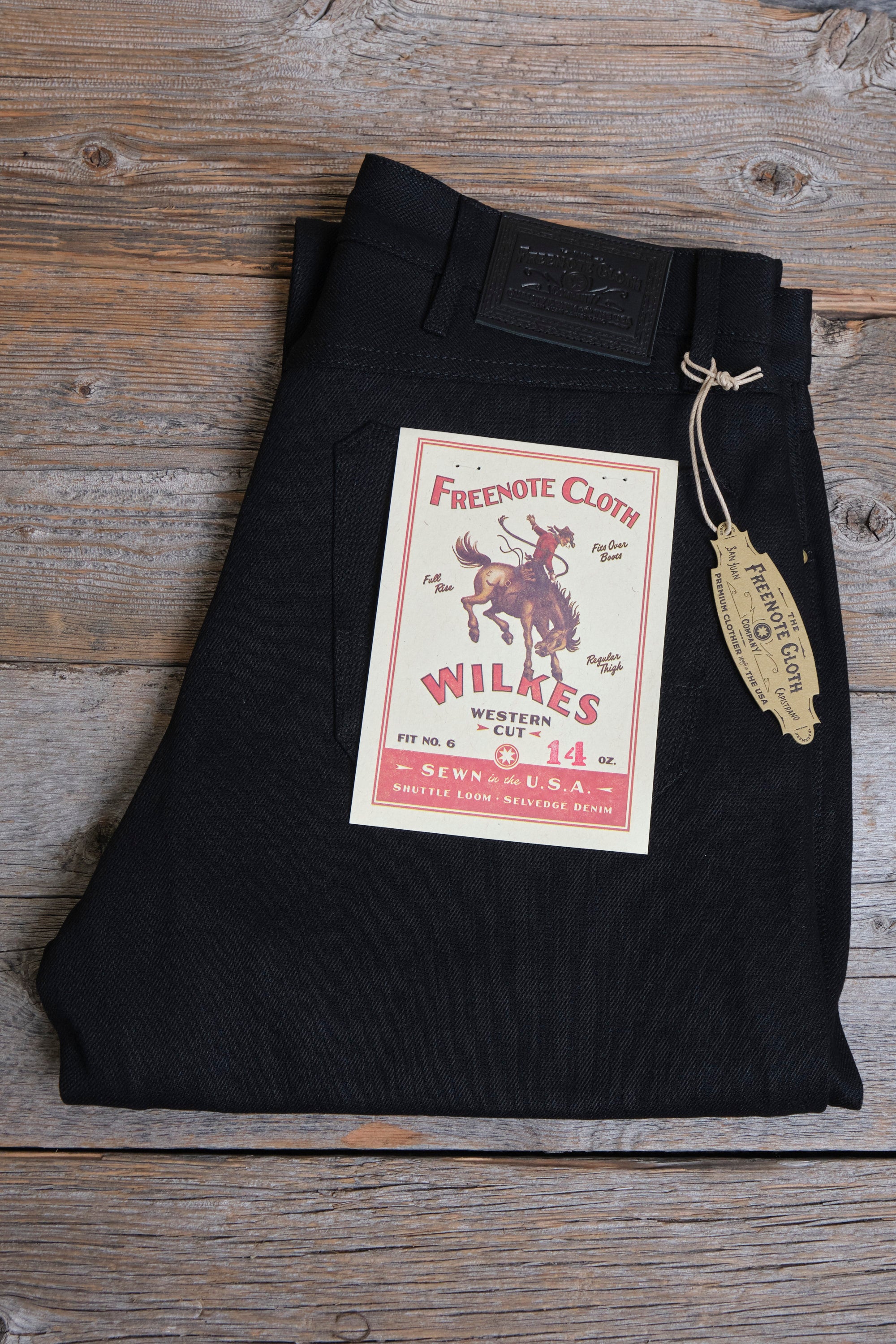 ウィルフリー　denim no sleeve ribbon medium OP Freenote Wilkes Western - 14.25oz Broken Twill – Standard
