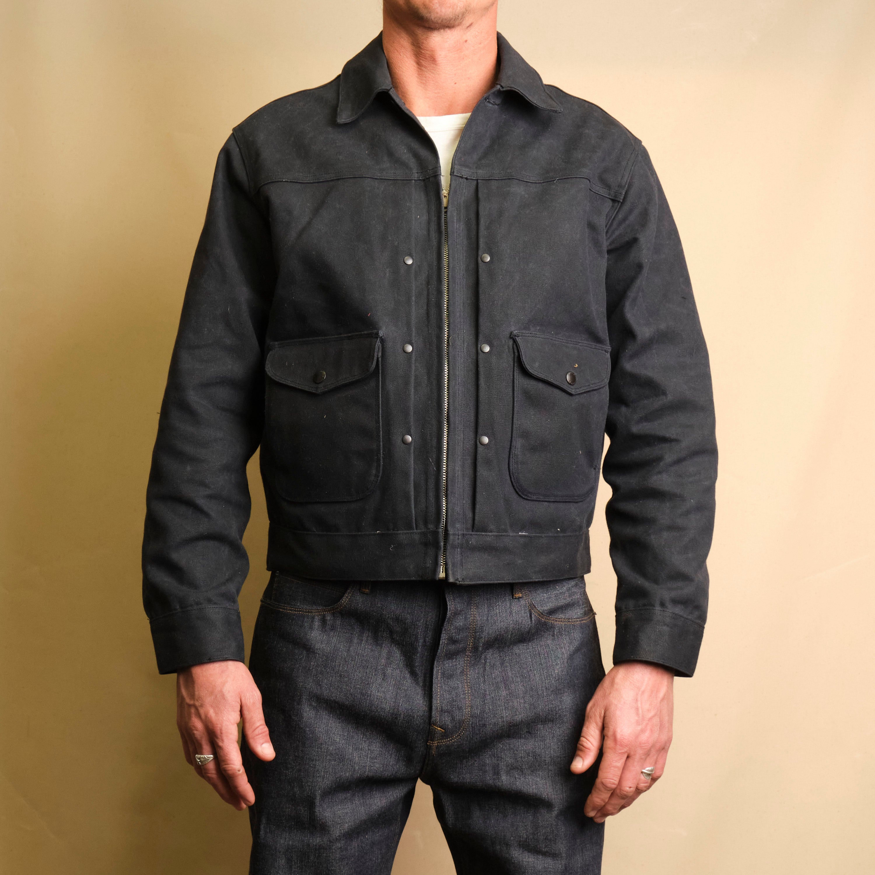 Faro Jacket Black Heavy Waxed Canvas