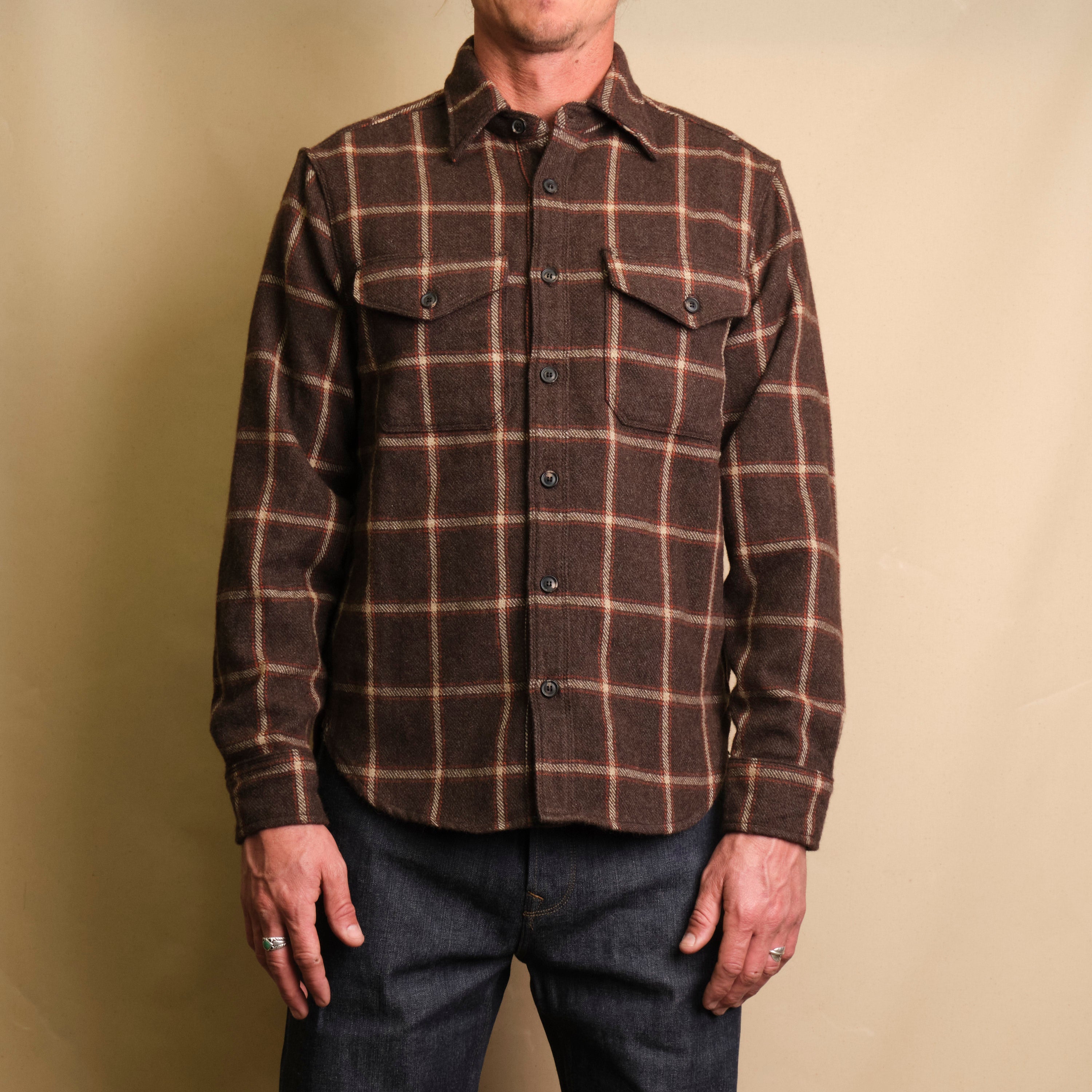 Kamas Brown Wool Plaid