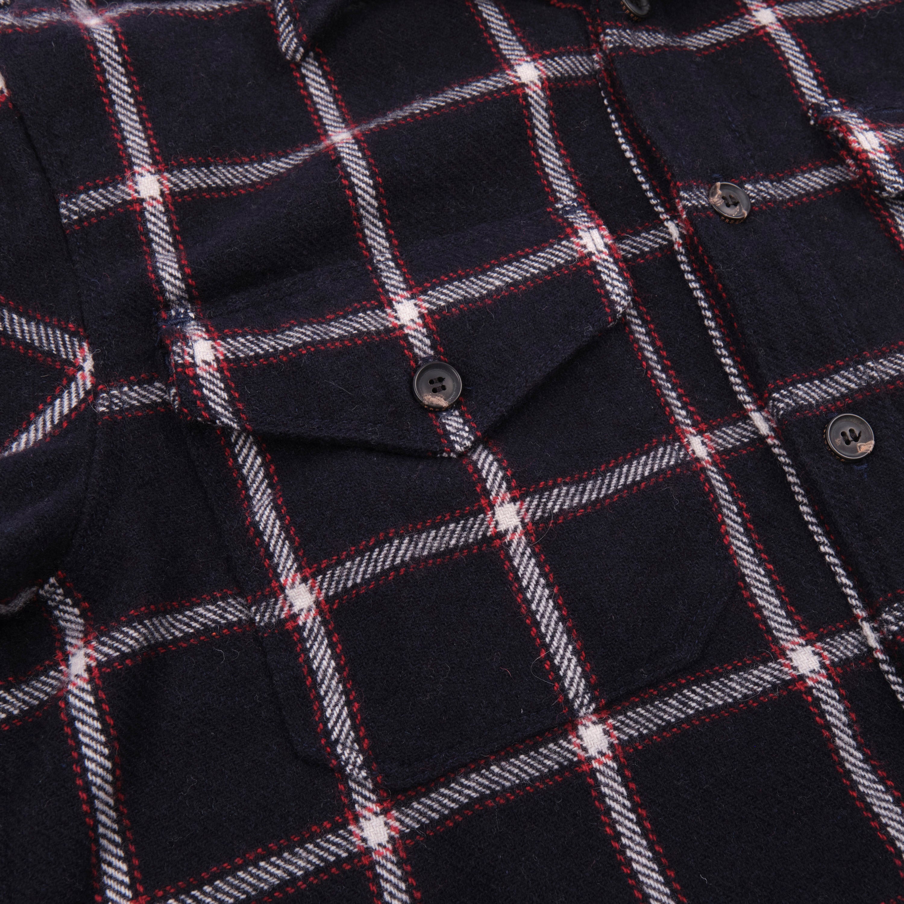 Kamas Navy Wool Plaid