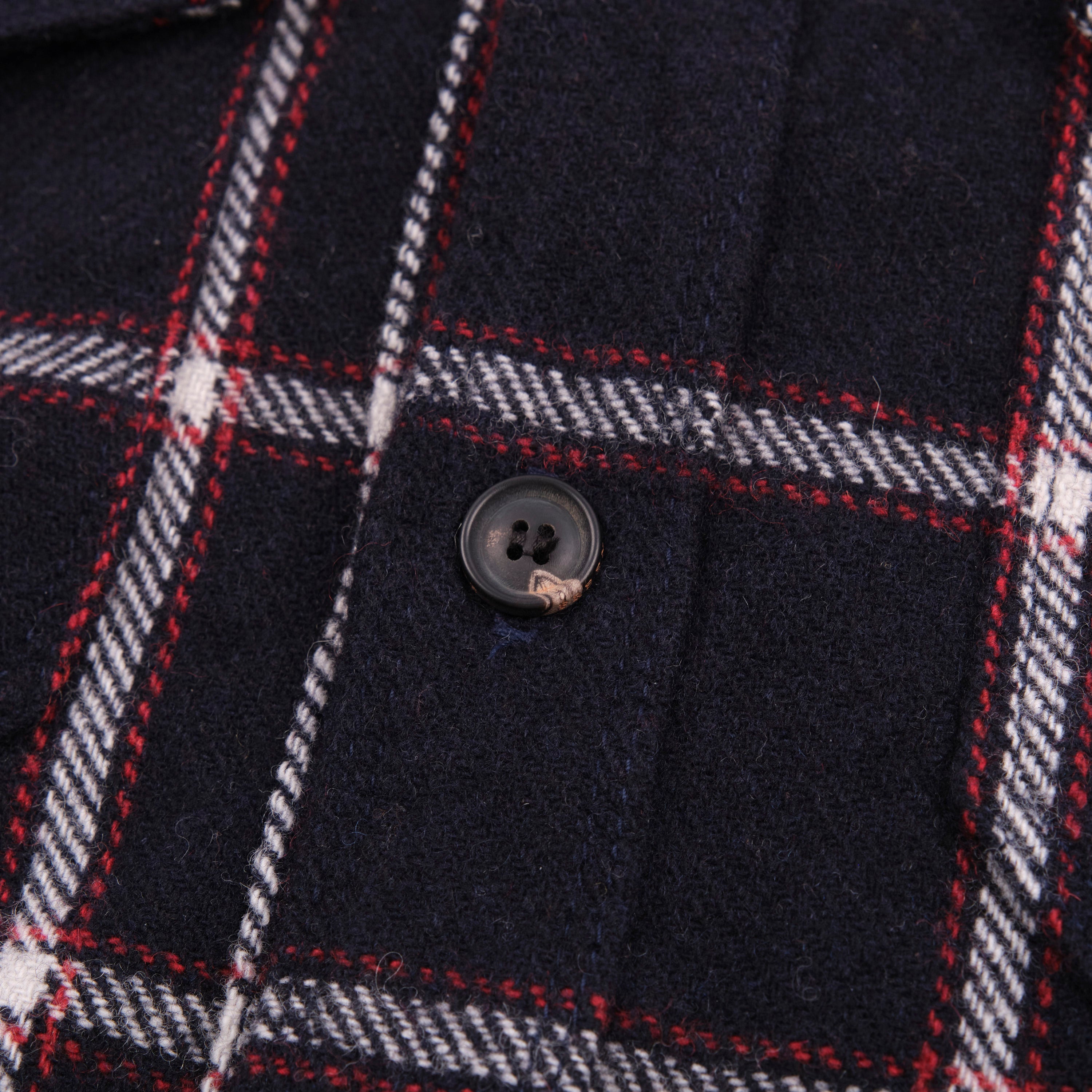 Kamas Navy Wool Plaid