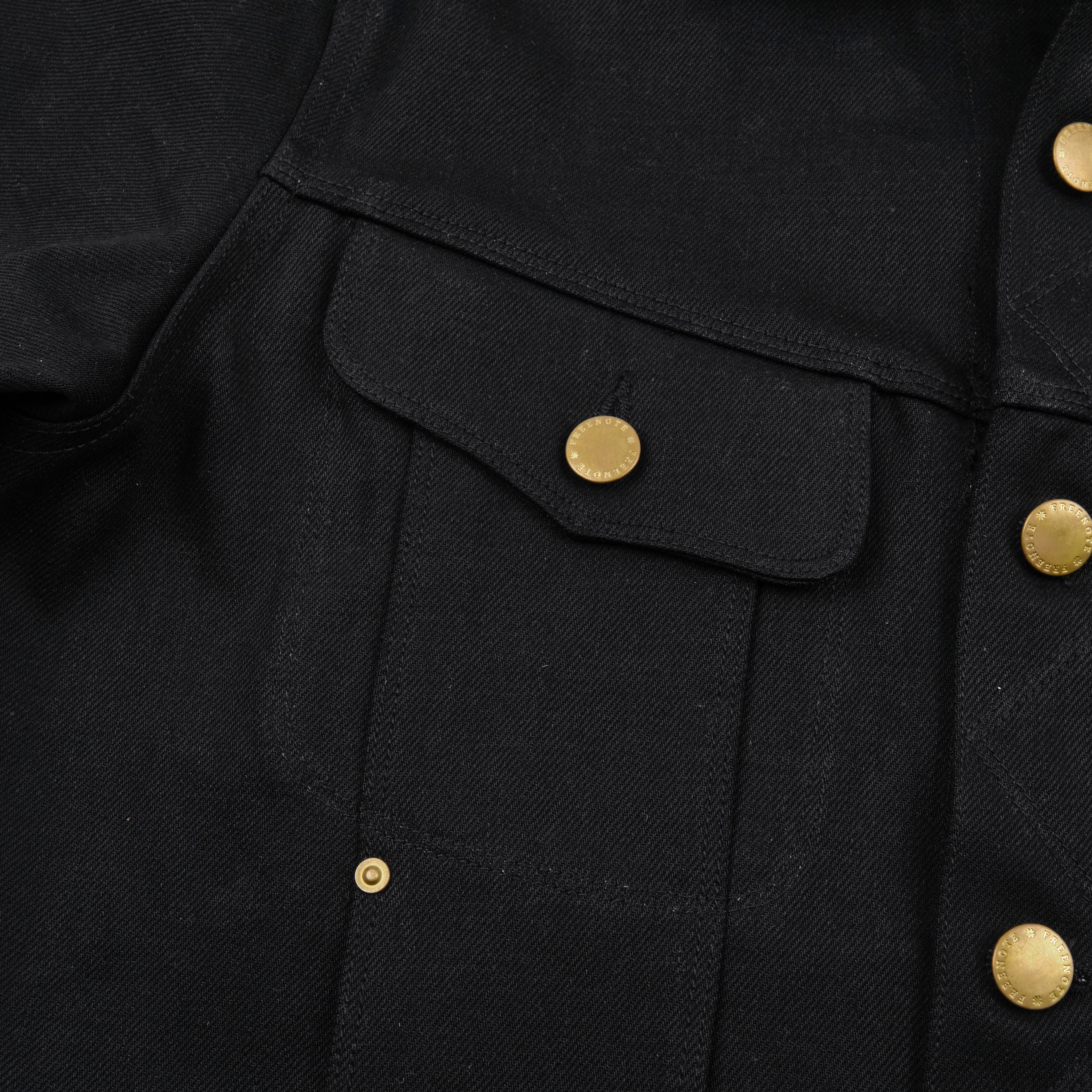 High Low 14 Ounce Black Denim