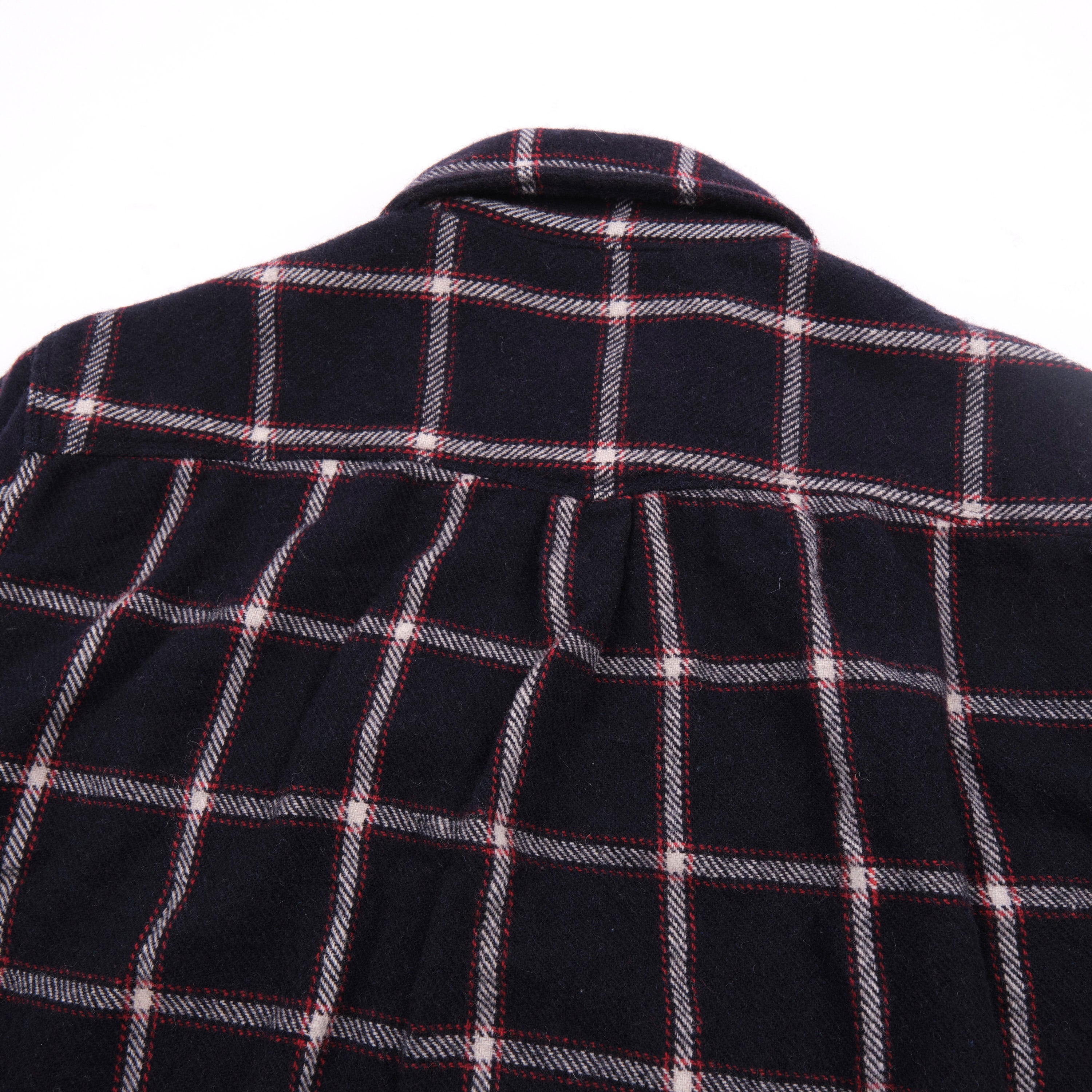 Kamas Navy Wool Plaid