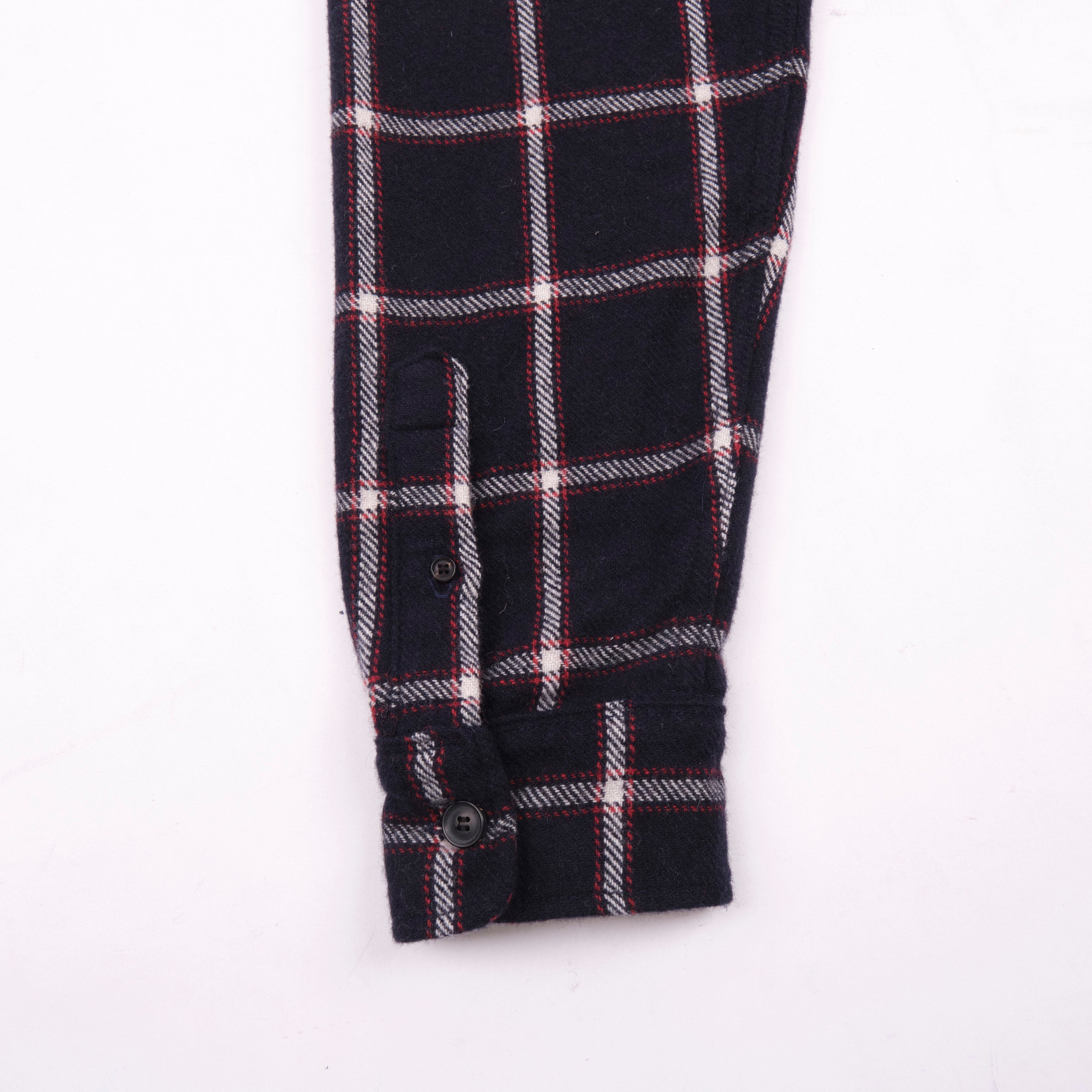 Kamas Navy Wool Plaid