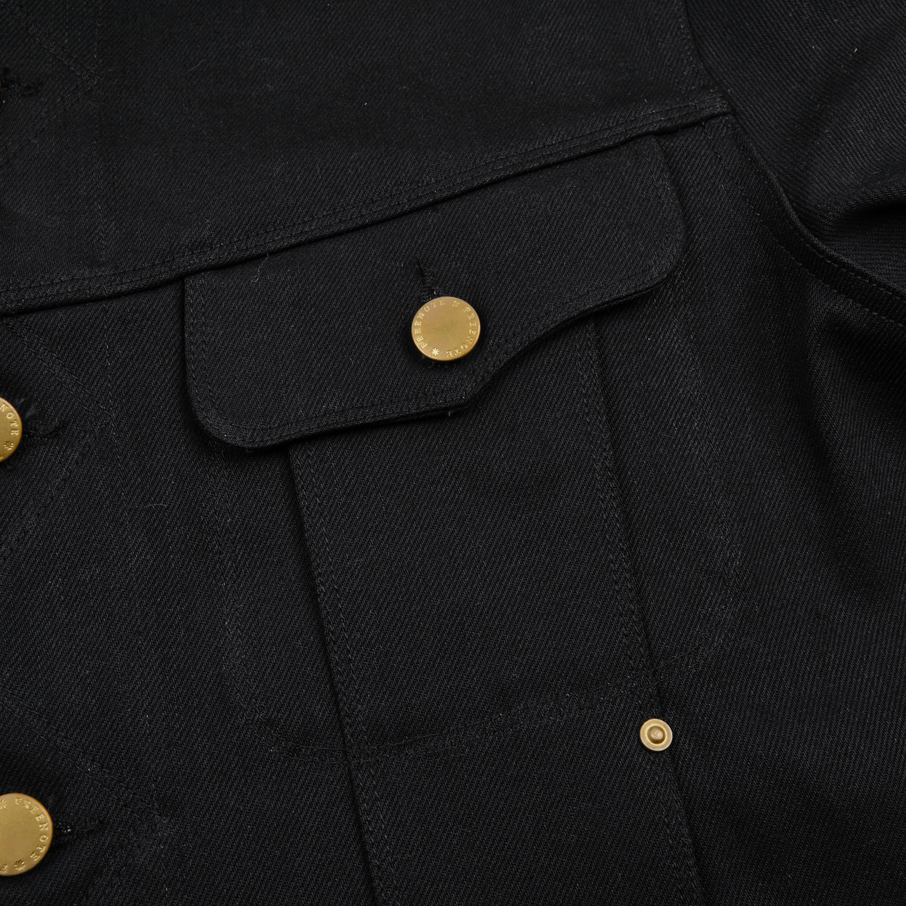 High Low 14 Ounce Black Denim