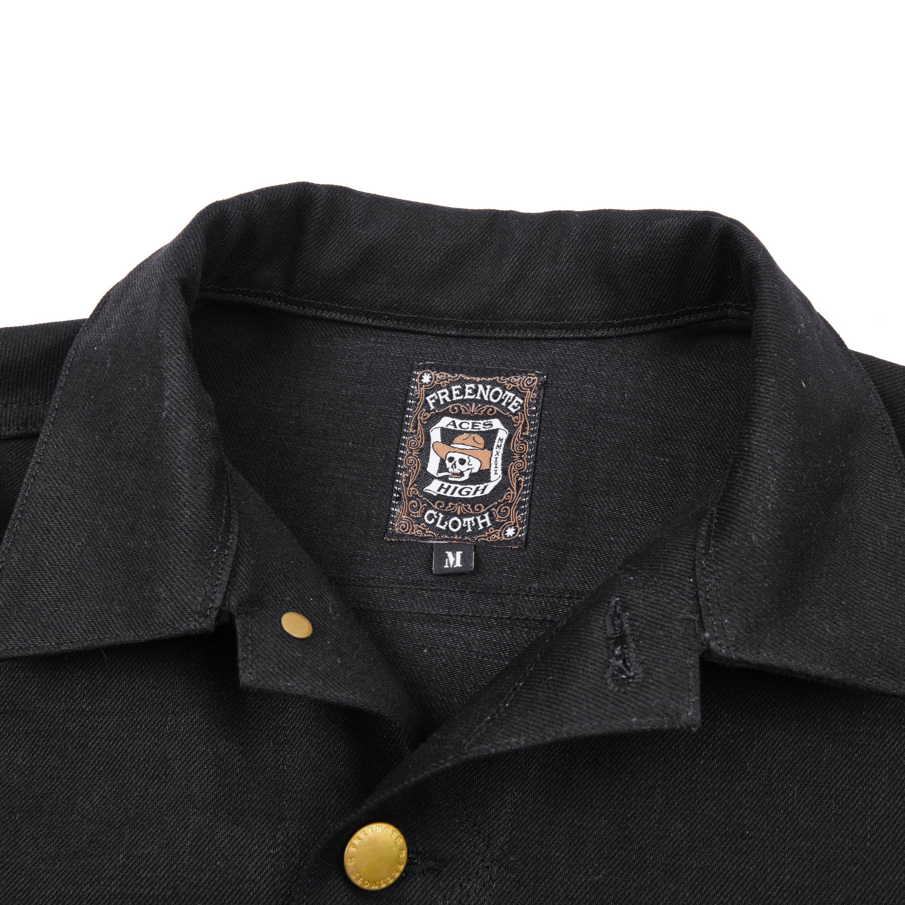 High Low 14 Ounce Black Denim