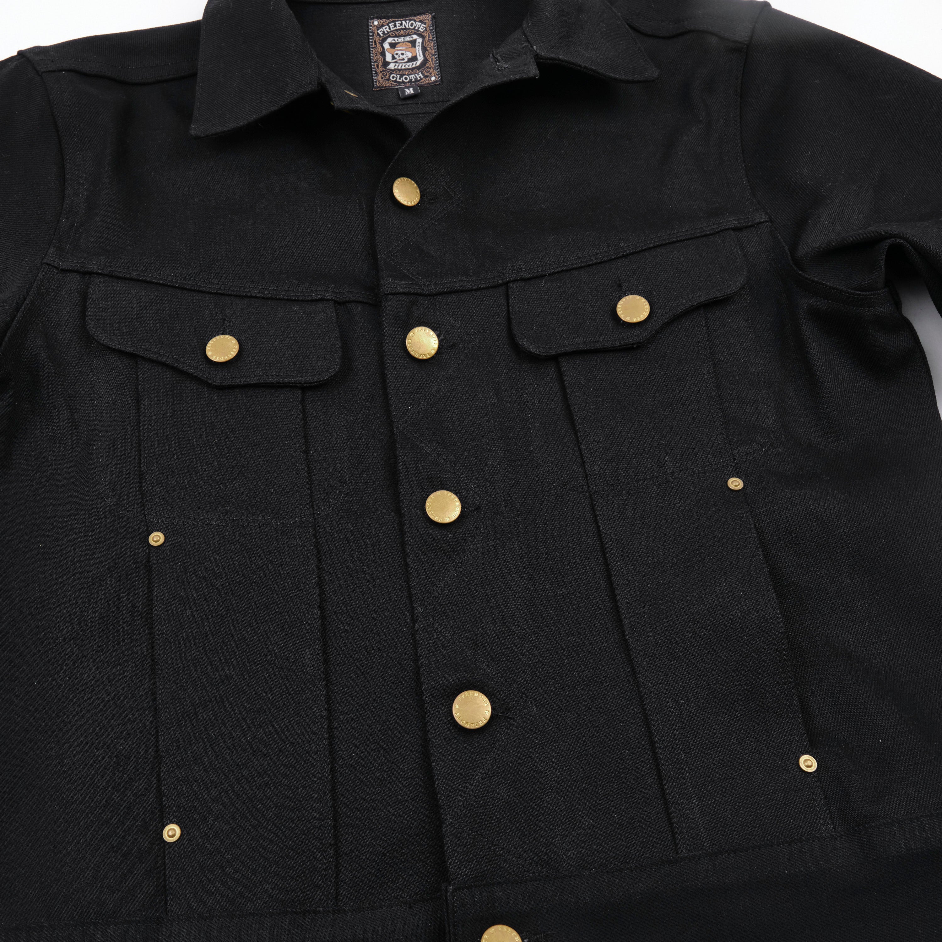 High Low 14 Ounce Black Denim