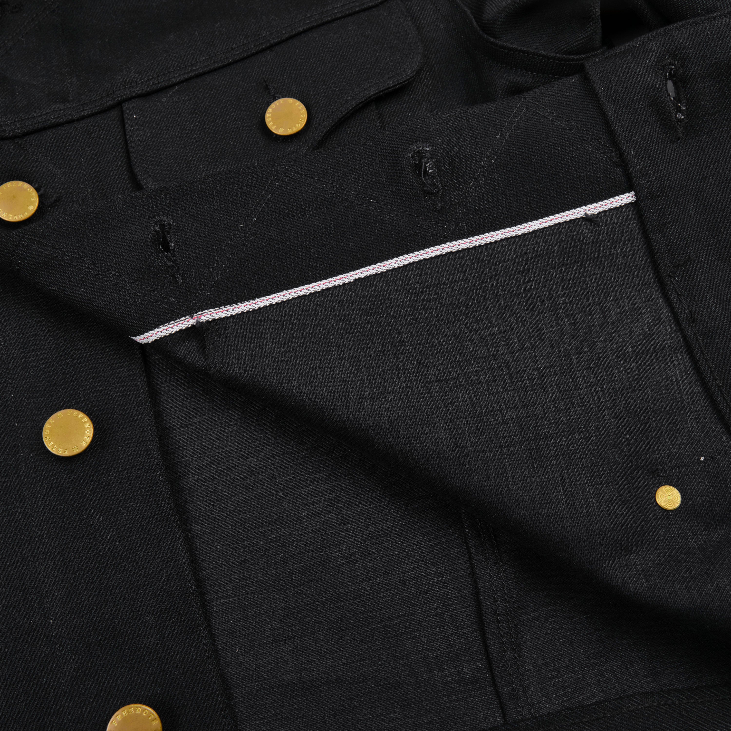 High Low 14 Ounce Black Denim