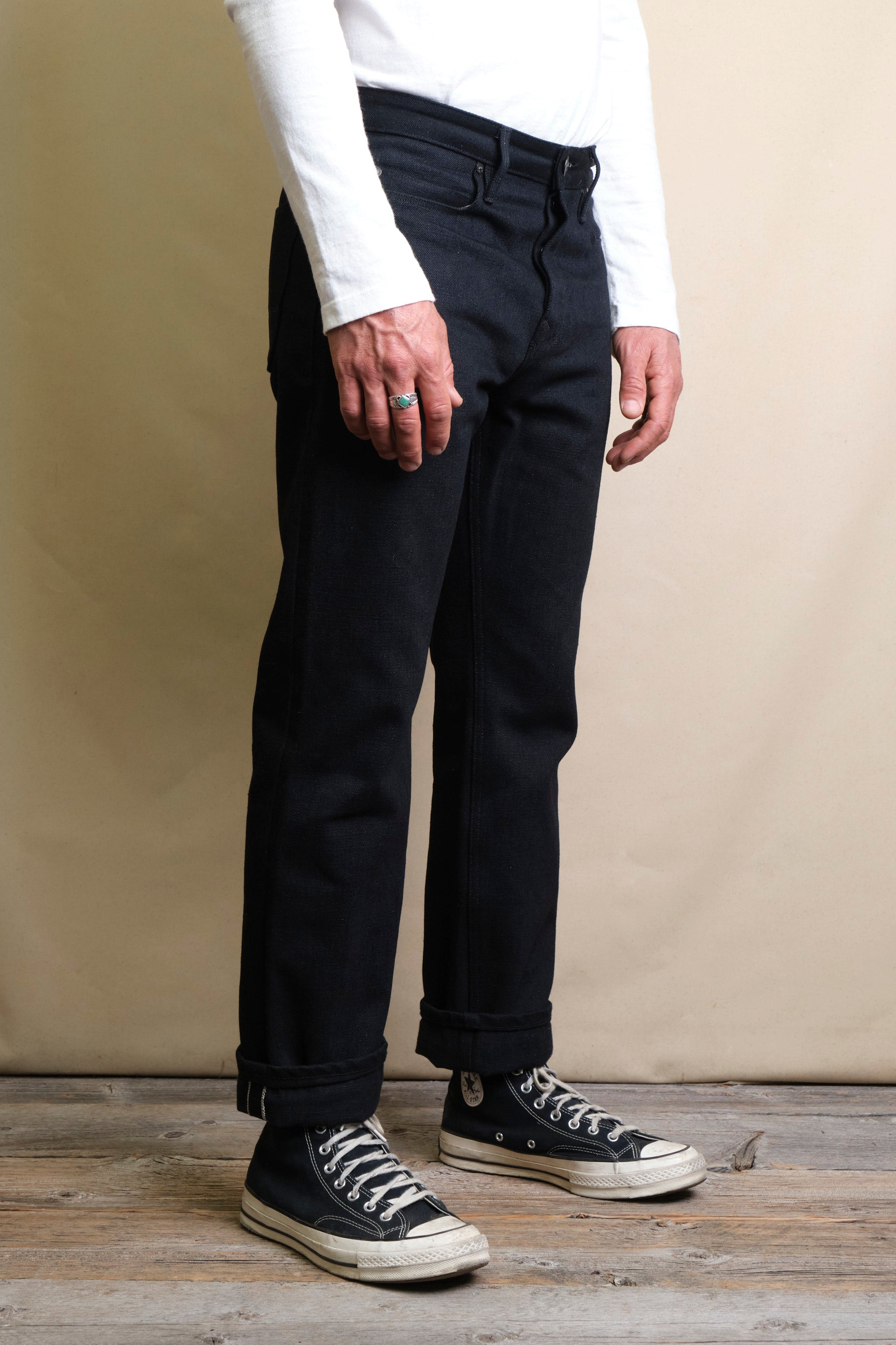 Trabuco Classic Straight <span> 17 Ounce Black Denim </span>