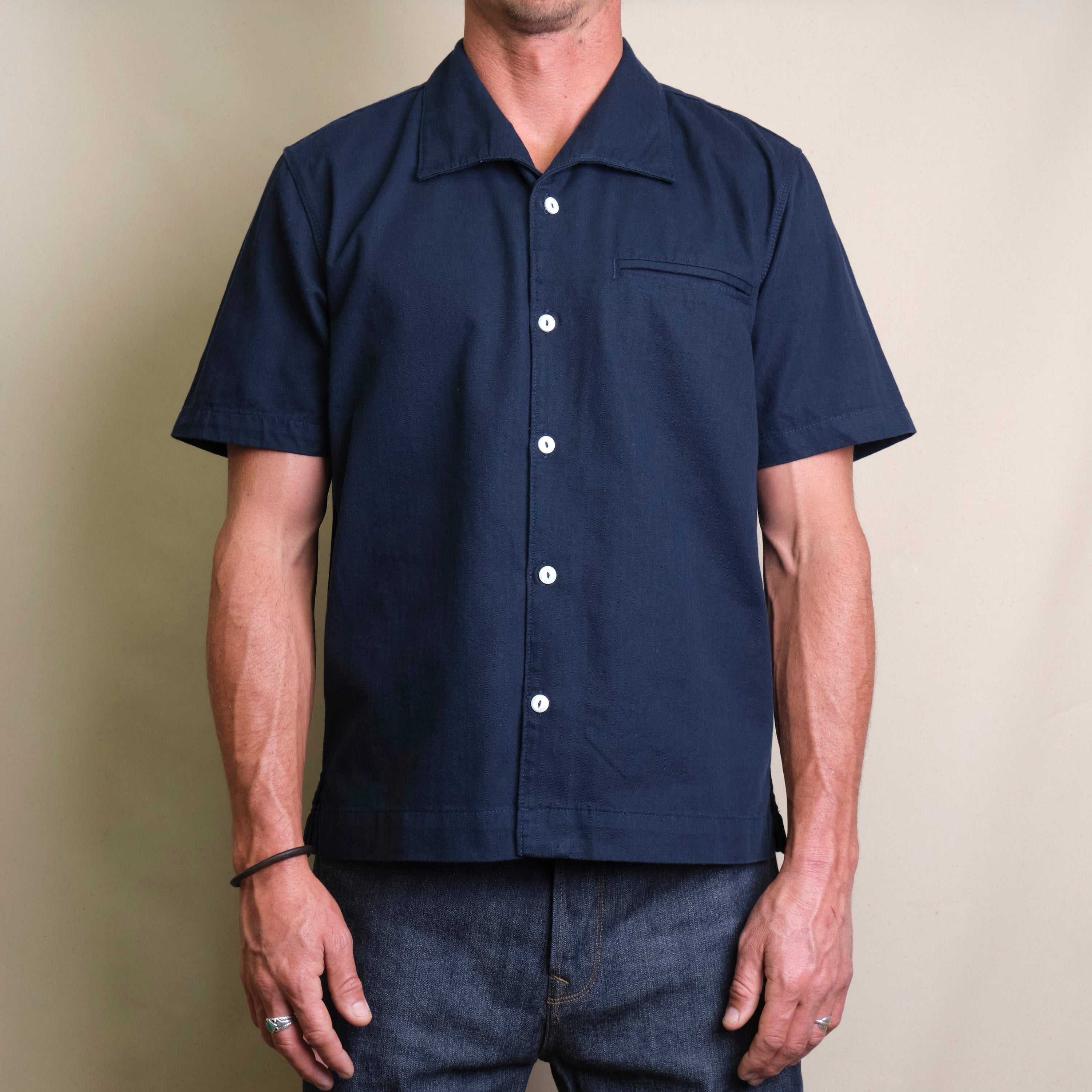 Cayucos Navy Herringbone