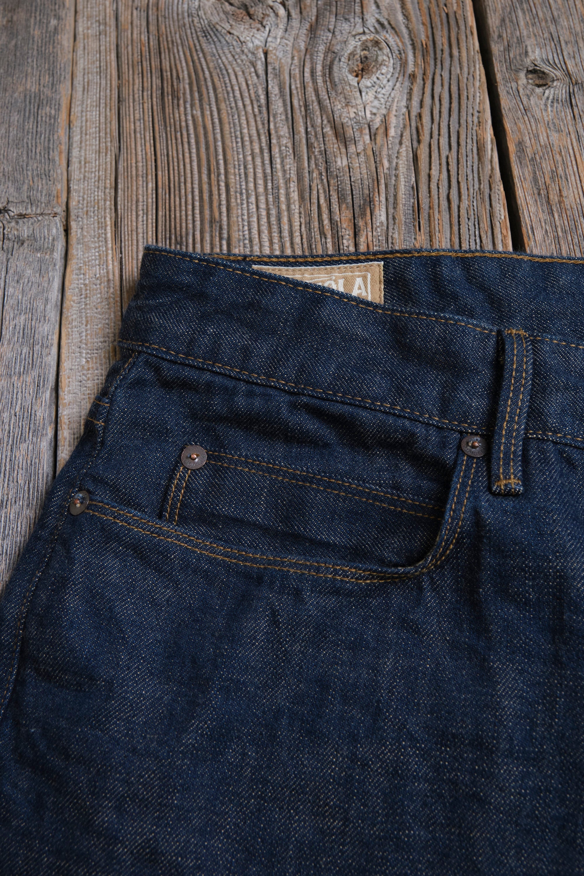 Portola Classic Taper 13 Ounce Natural Rinsed Denim