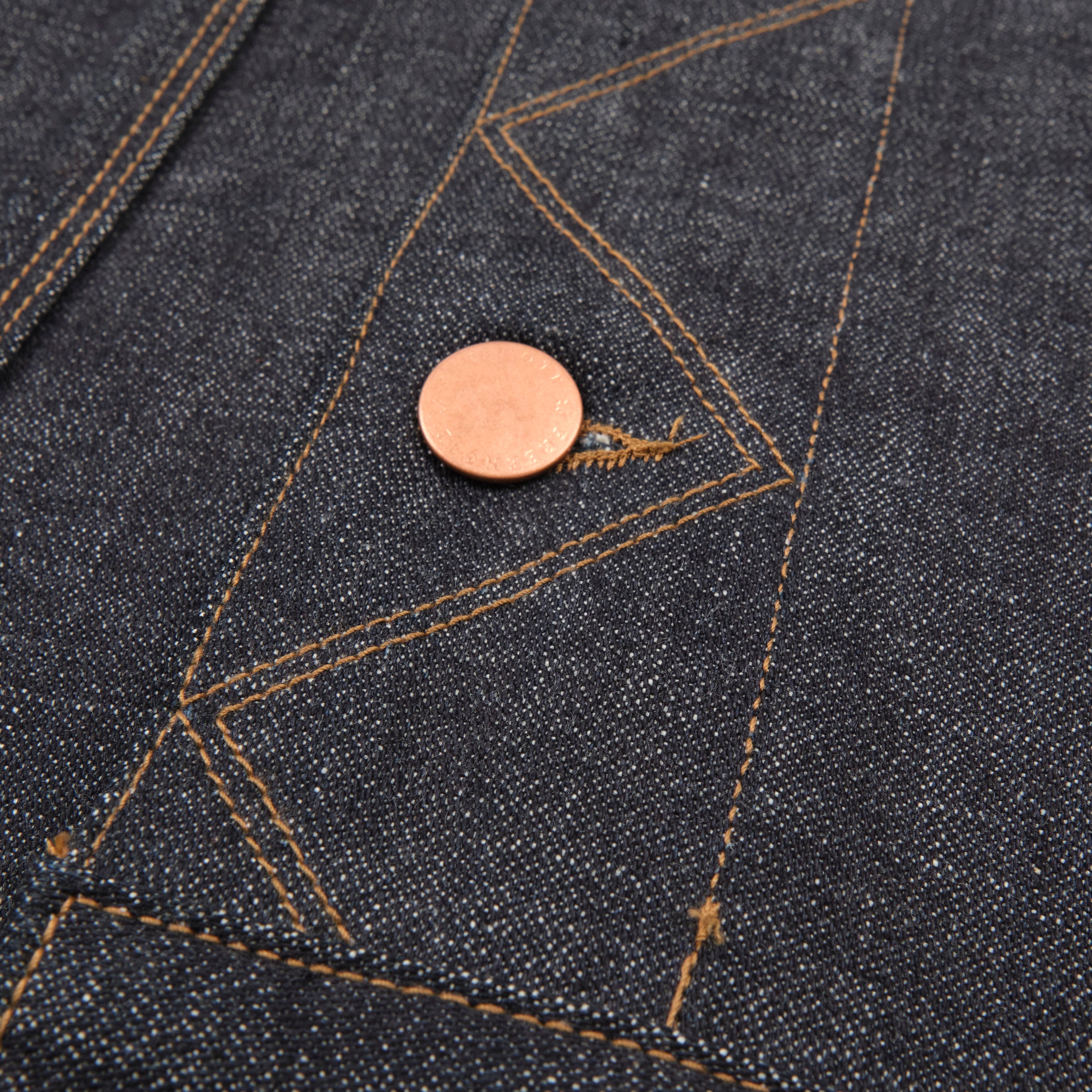 High Low Denim Jacket Broken Twill