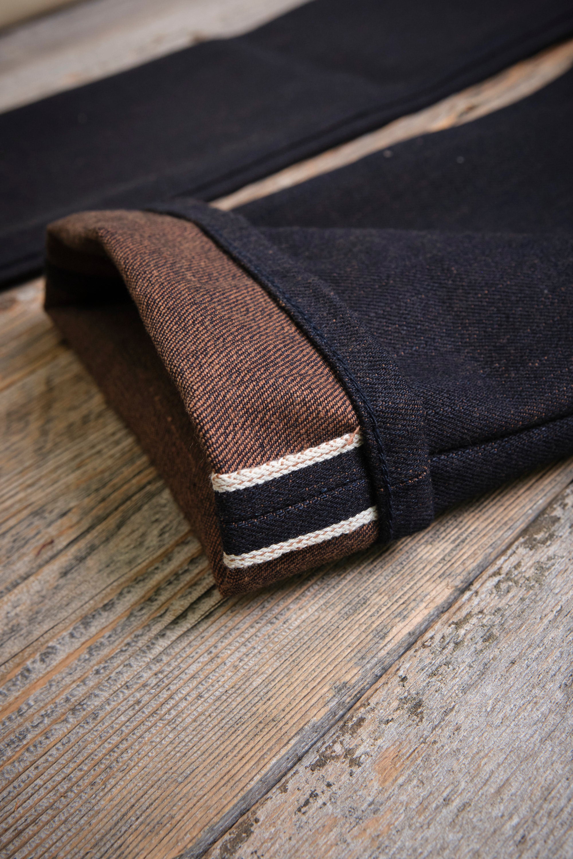 Belford Straight 16 Ounce Indigo Brown Denim