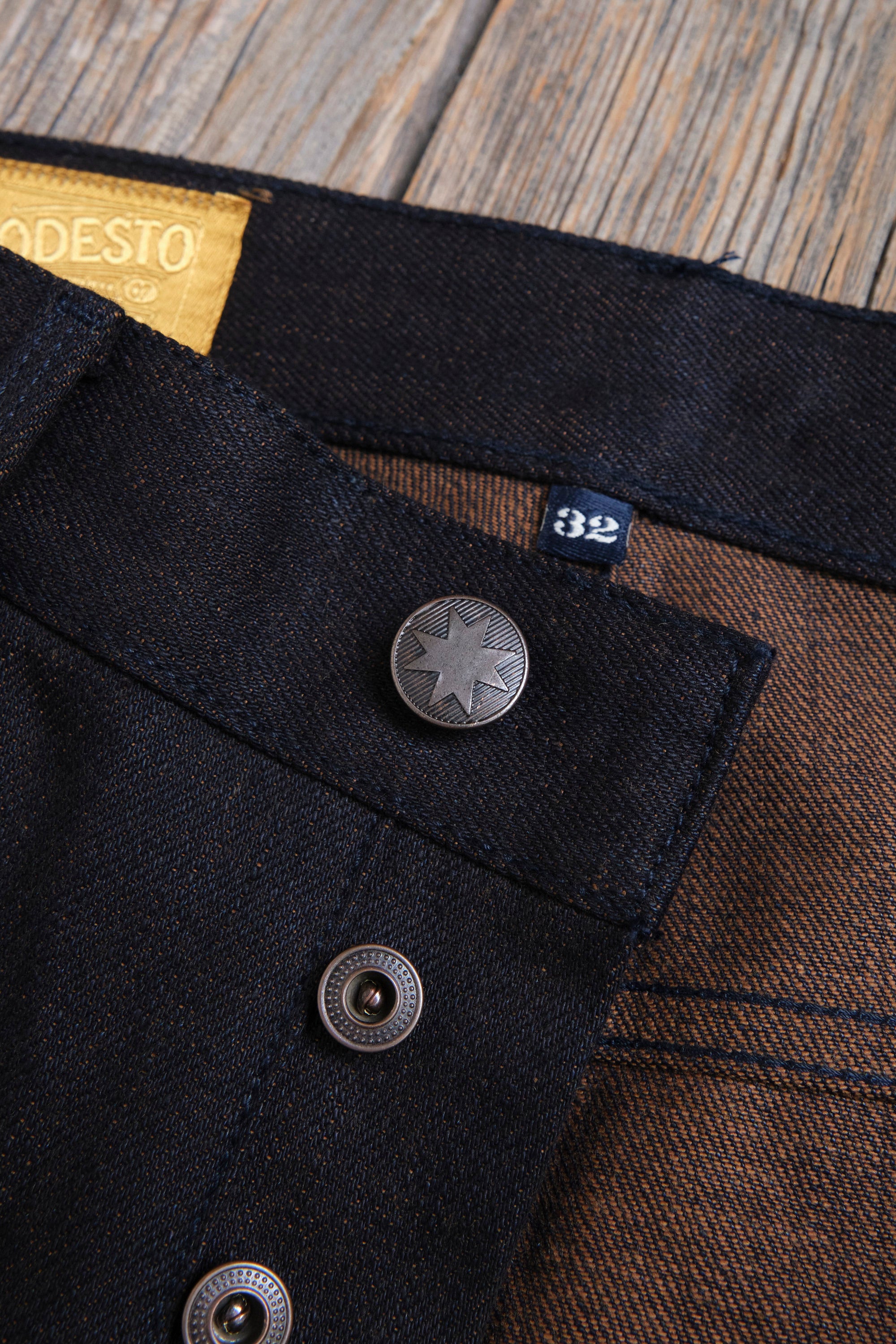 Modesto 16 ounce Indigo Brown Denim