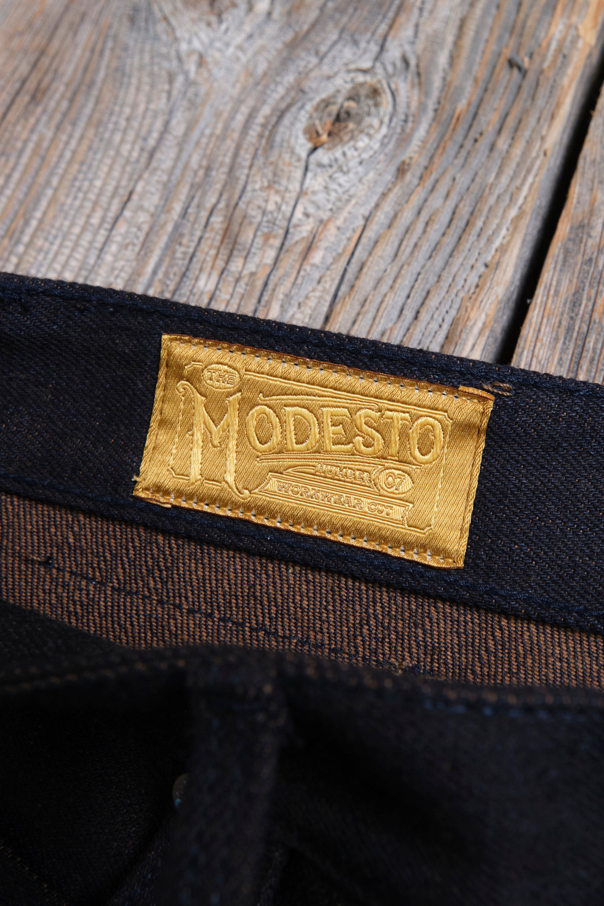 Modesto 16 ounce Indigo Brown Denim