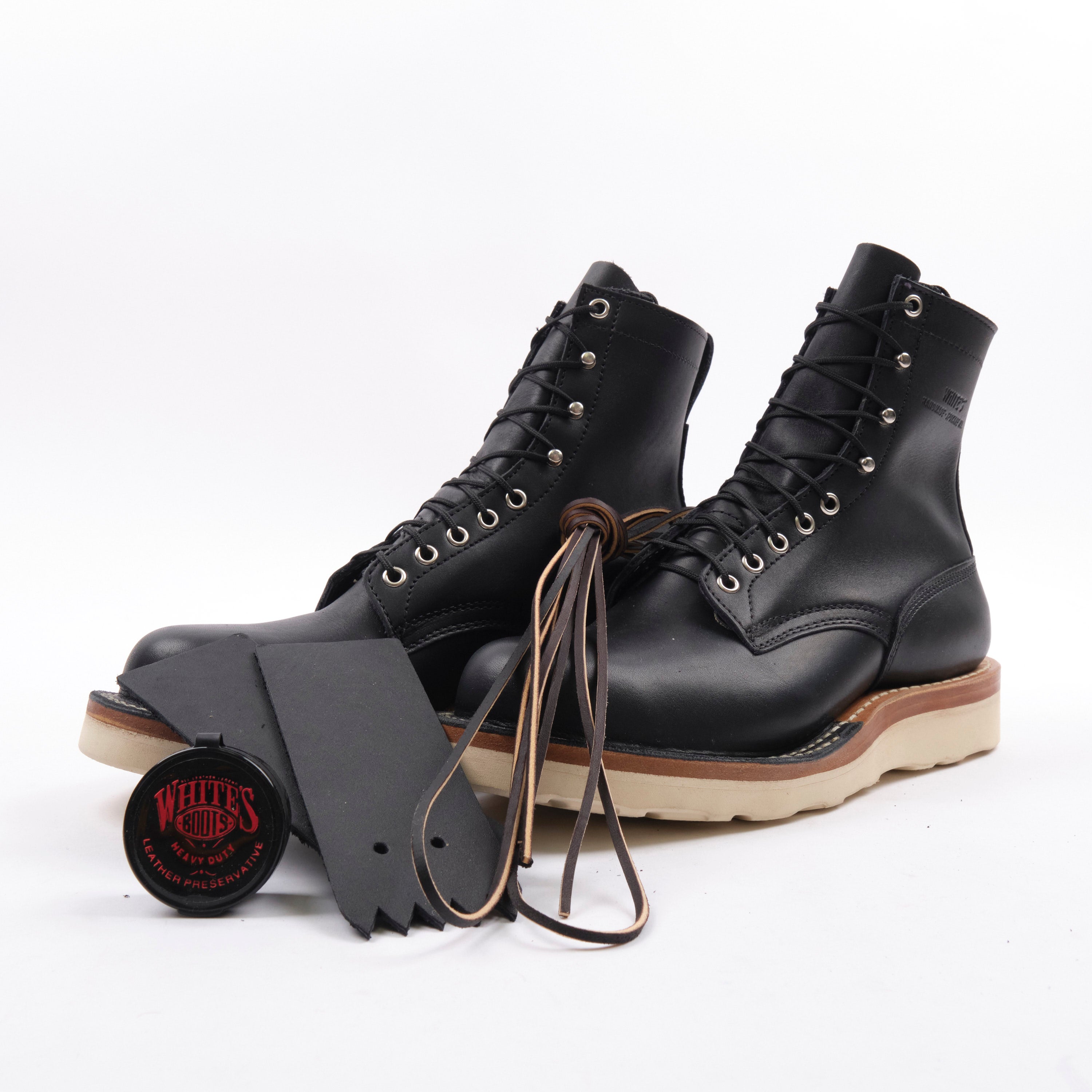 FREENOTE CLOTH X WHITE'S BOOTS - CENTENNIAL 8" - SEIDEL BLACK OIL TAN