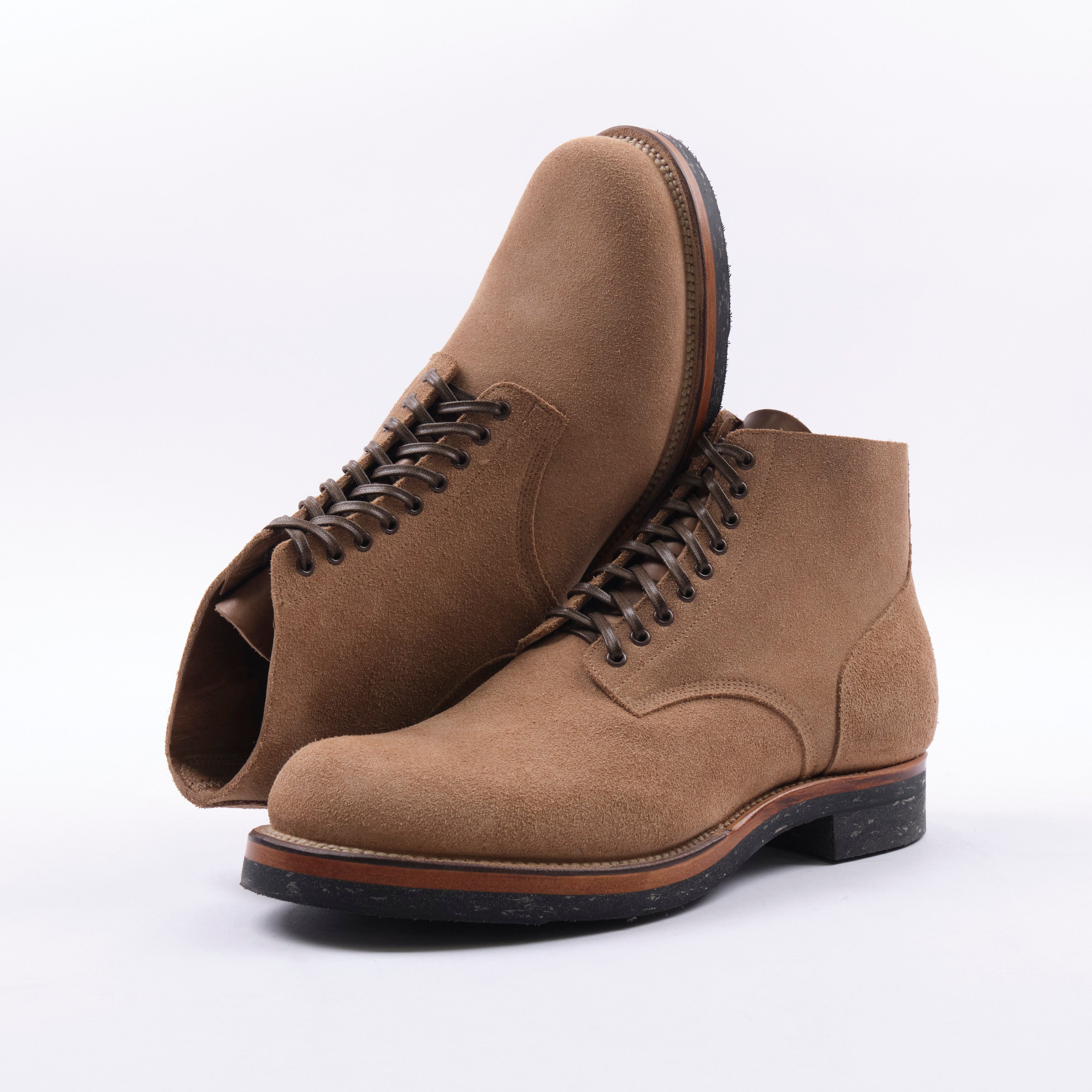 VIBERG N1 BOOT - MARINE FIELD SHOE NATURAL ROUGHOUT