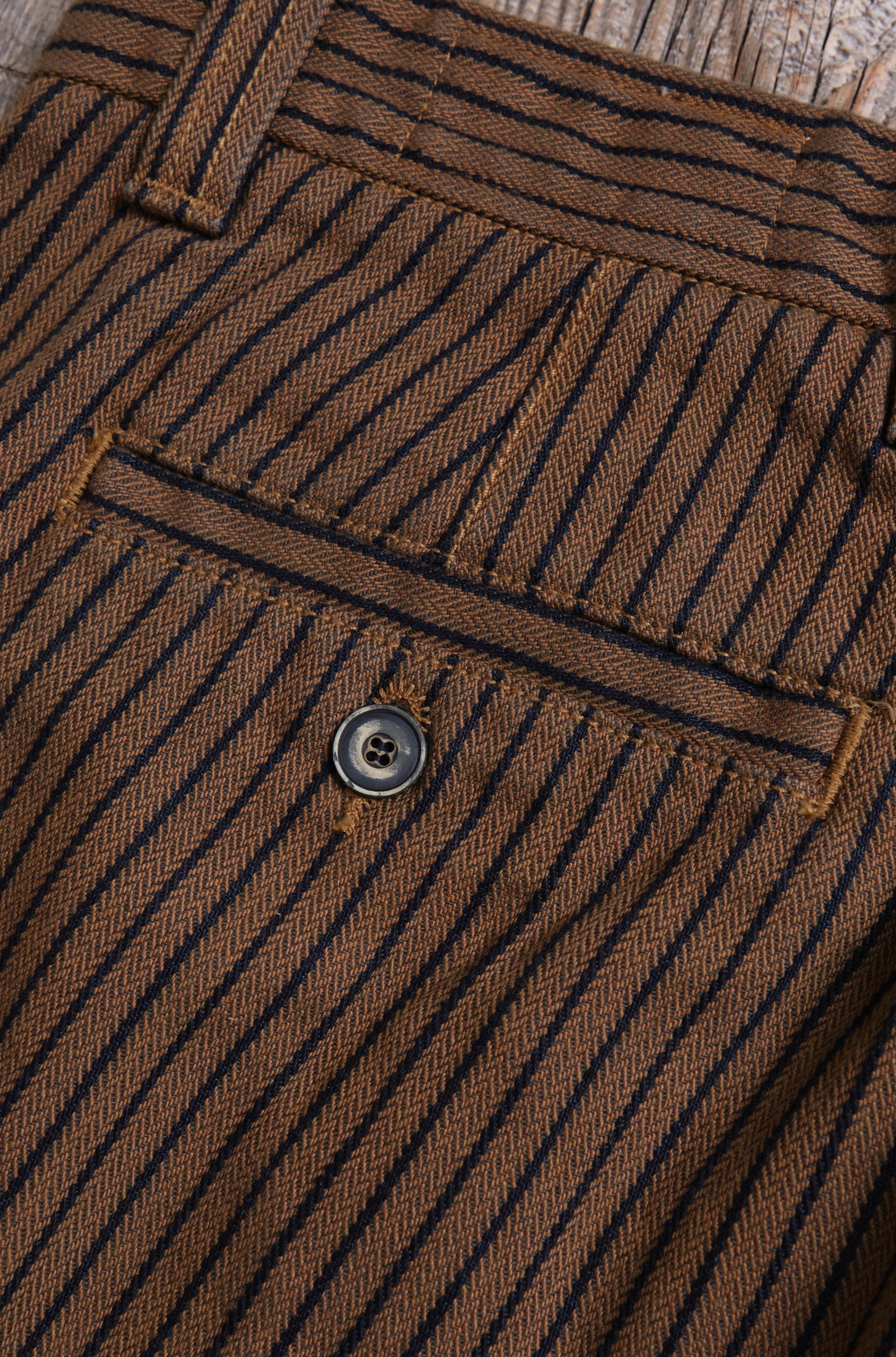 Deck Pant Brown Herringbone Dobby