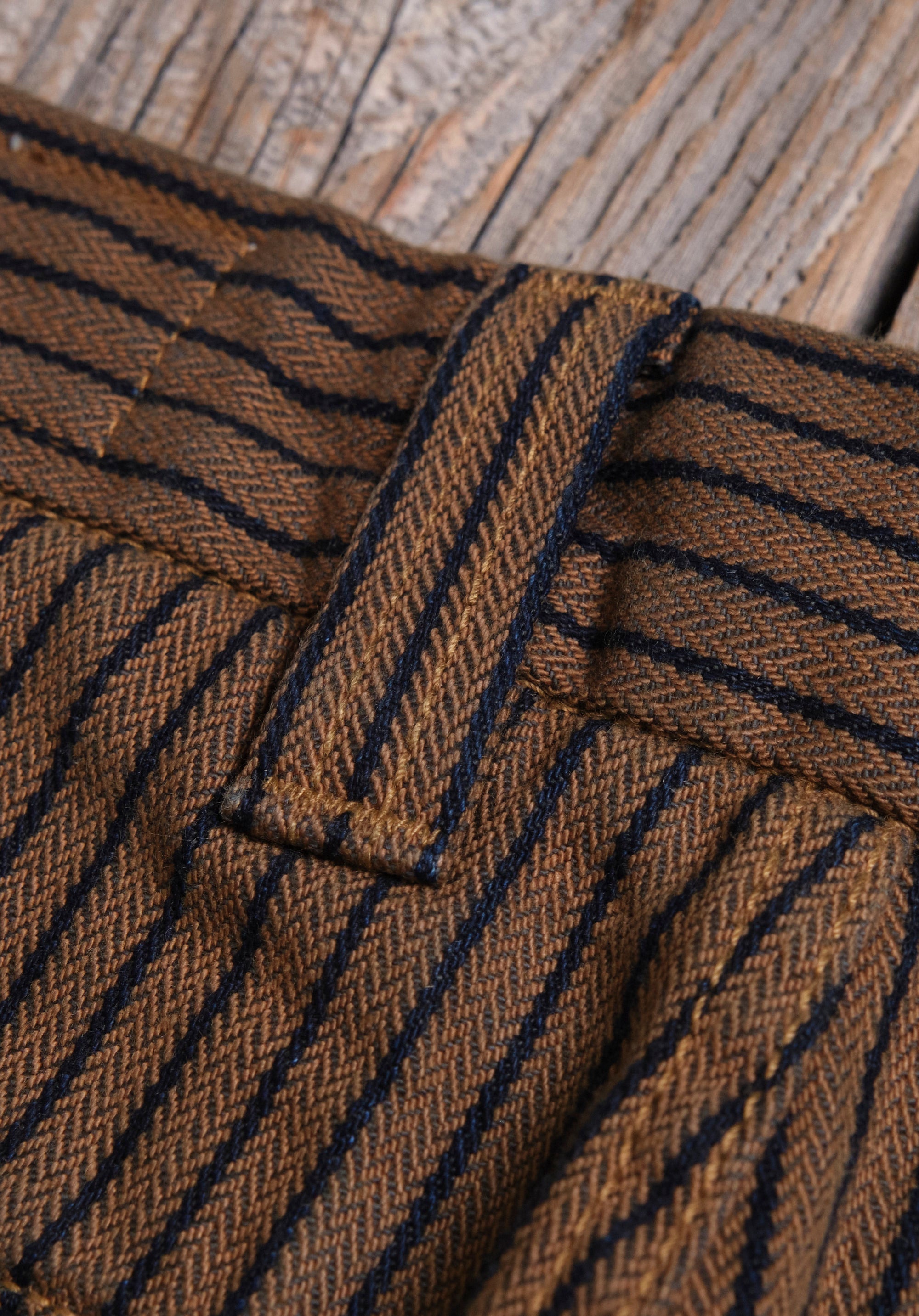 Deck Pant Brown Herringbone Dobby