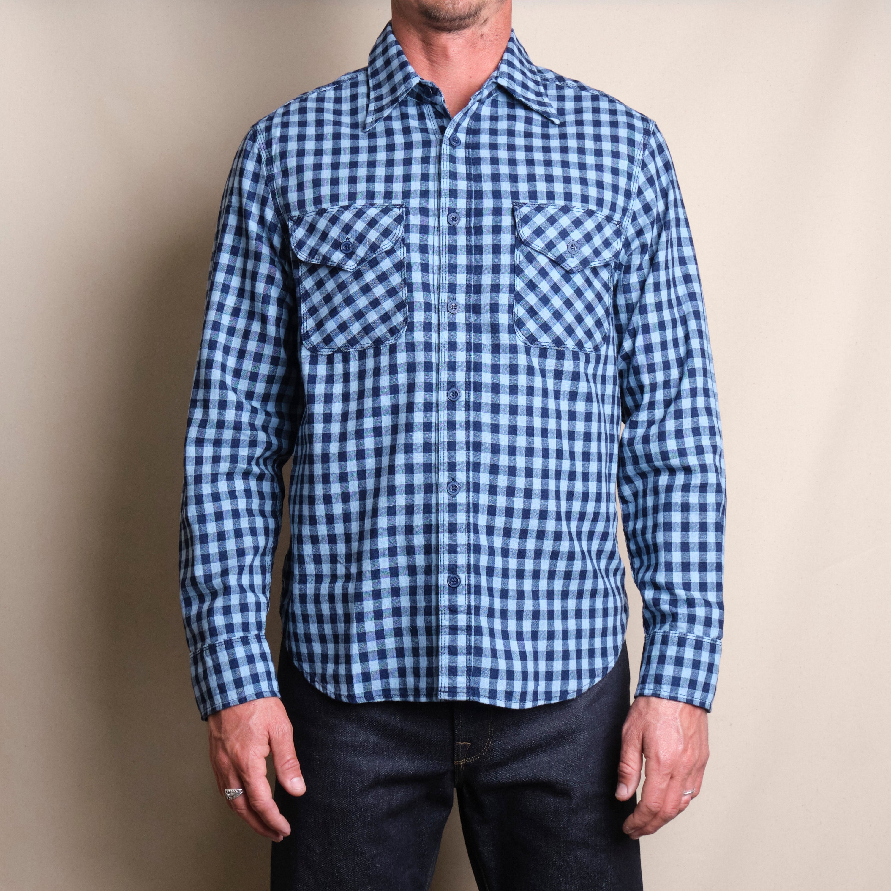 Wells Indigo Gingham