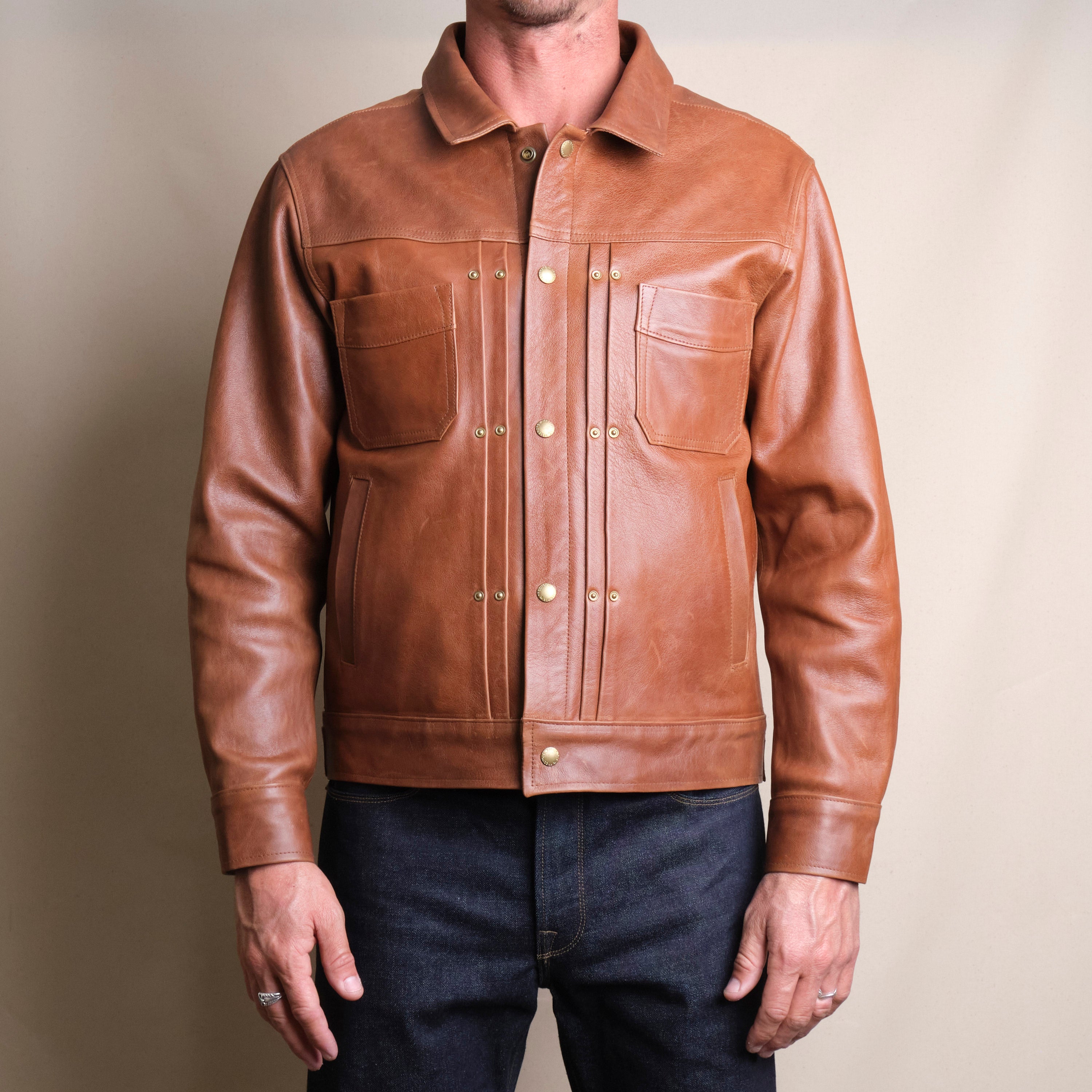 Riders Jacket Tobacco Horsehide