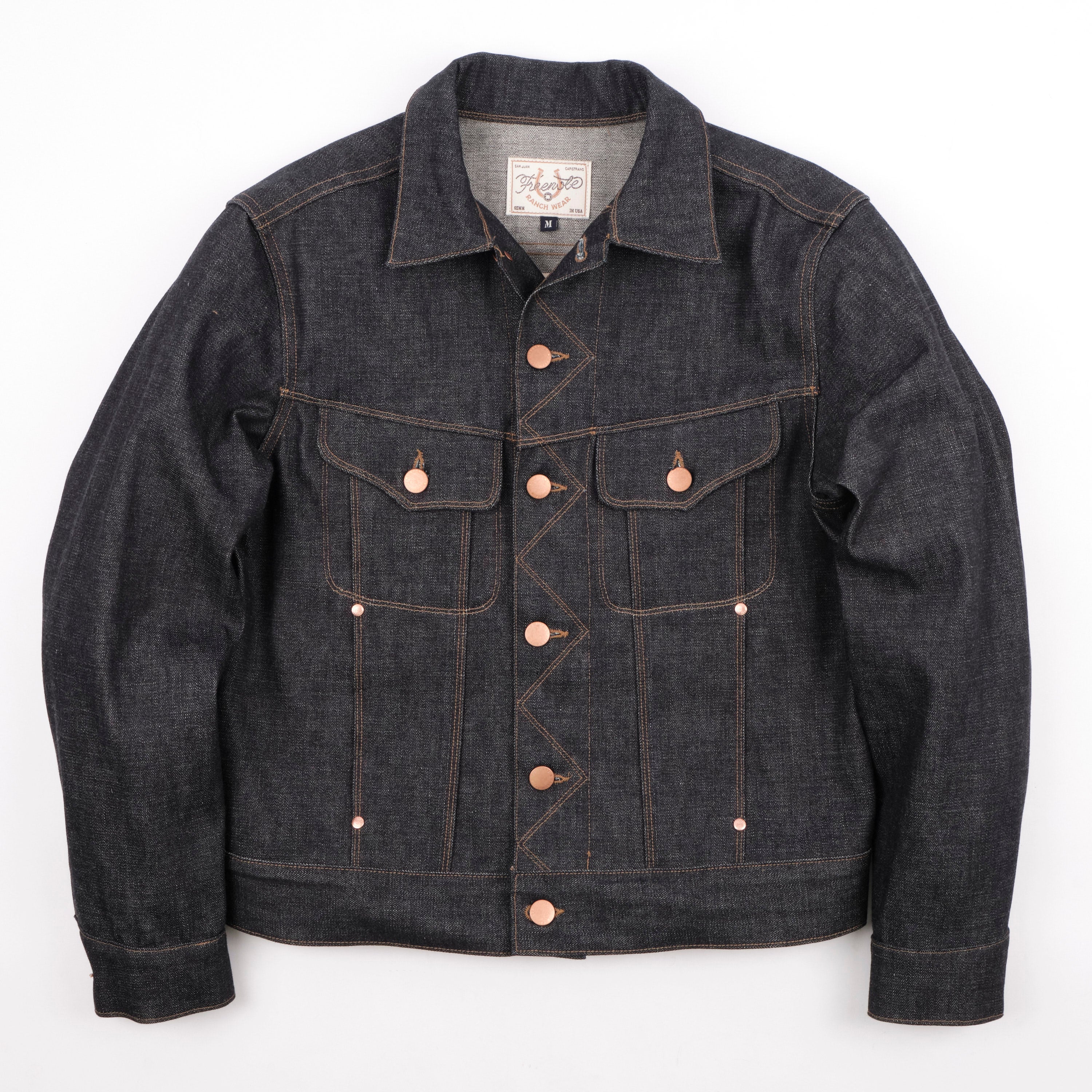 High Low Denim Jacket Broken Twill