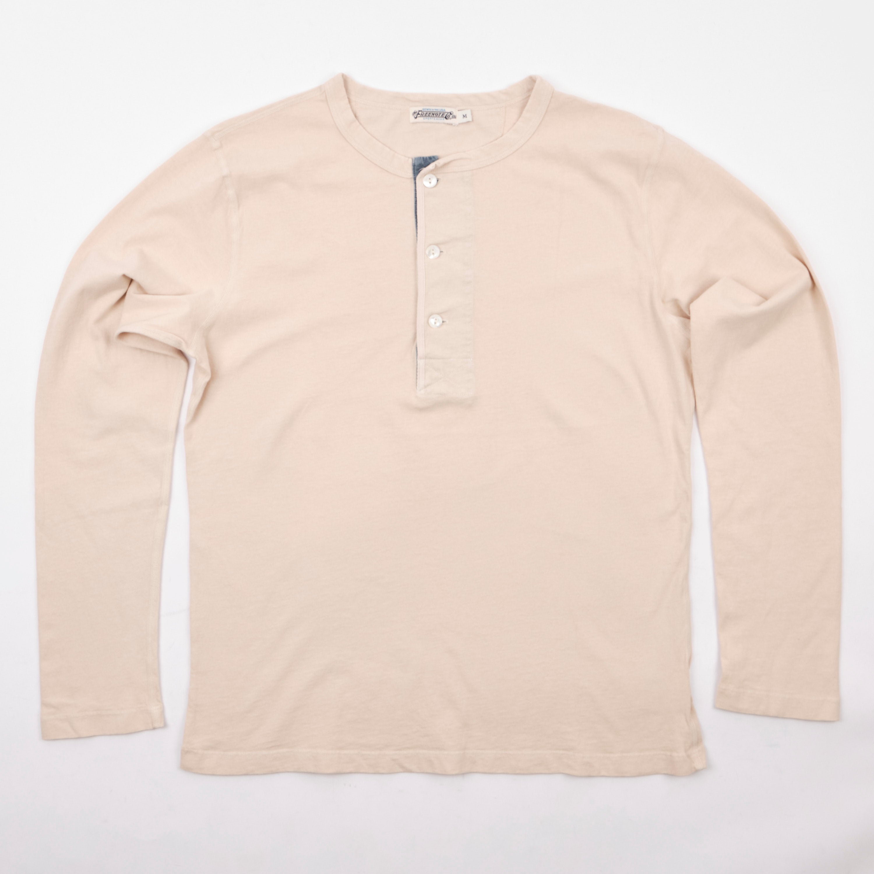 9 Ounce Henley L/S Cream