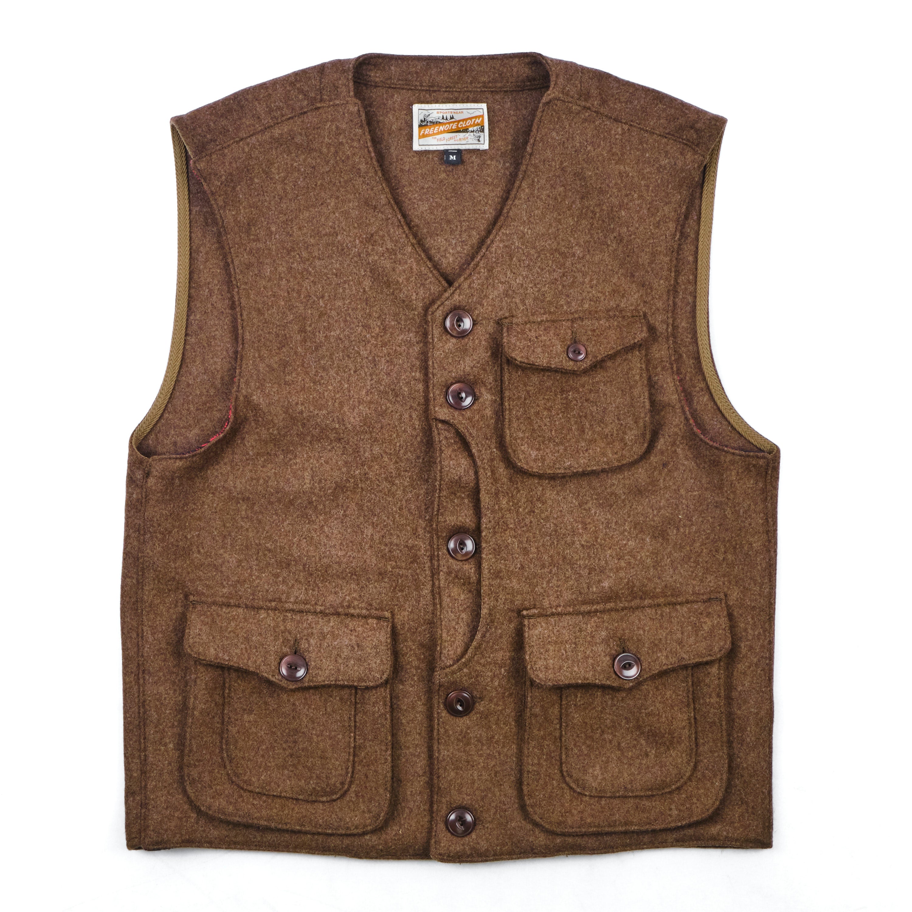 Keynot Brown Wool Hunting Vest