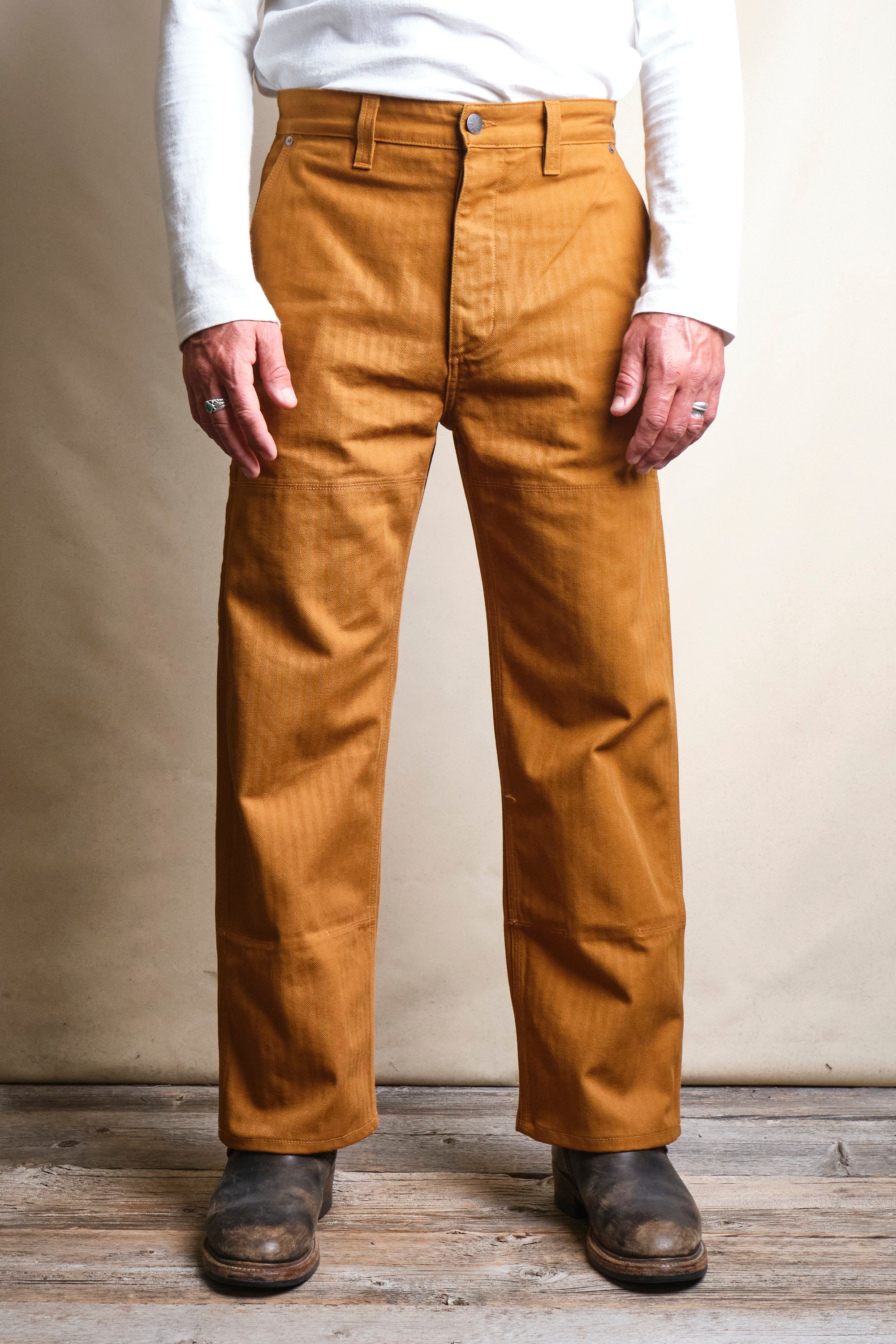 Ortega Pant | 13 Ounce Rust Herringbone