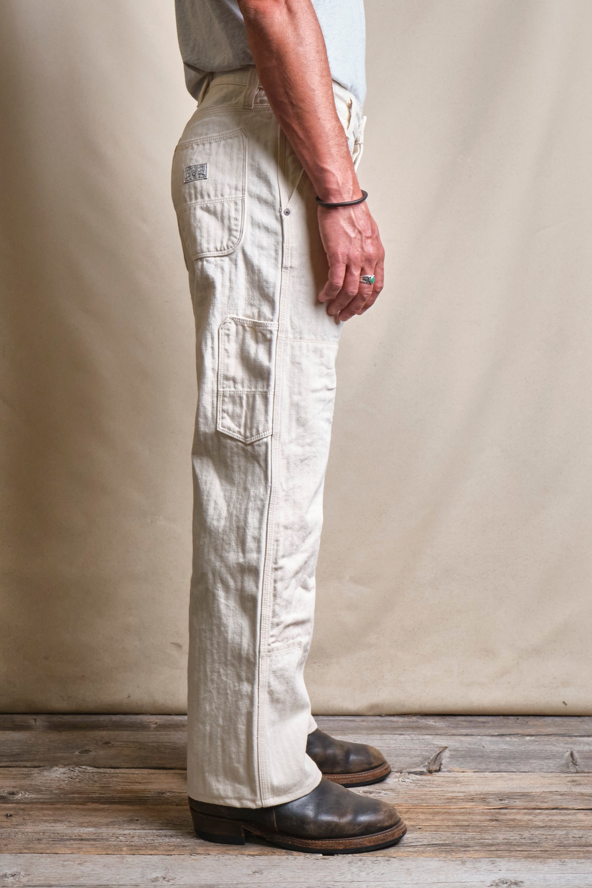 Ortega Pant | 13 Ounce Natural Herringbone