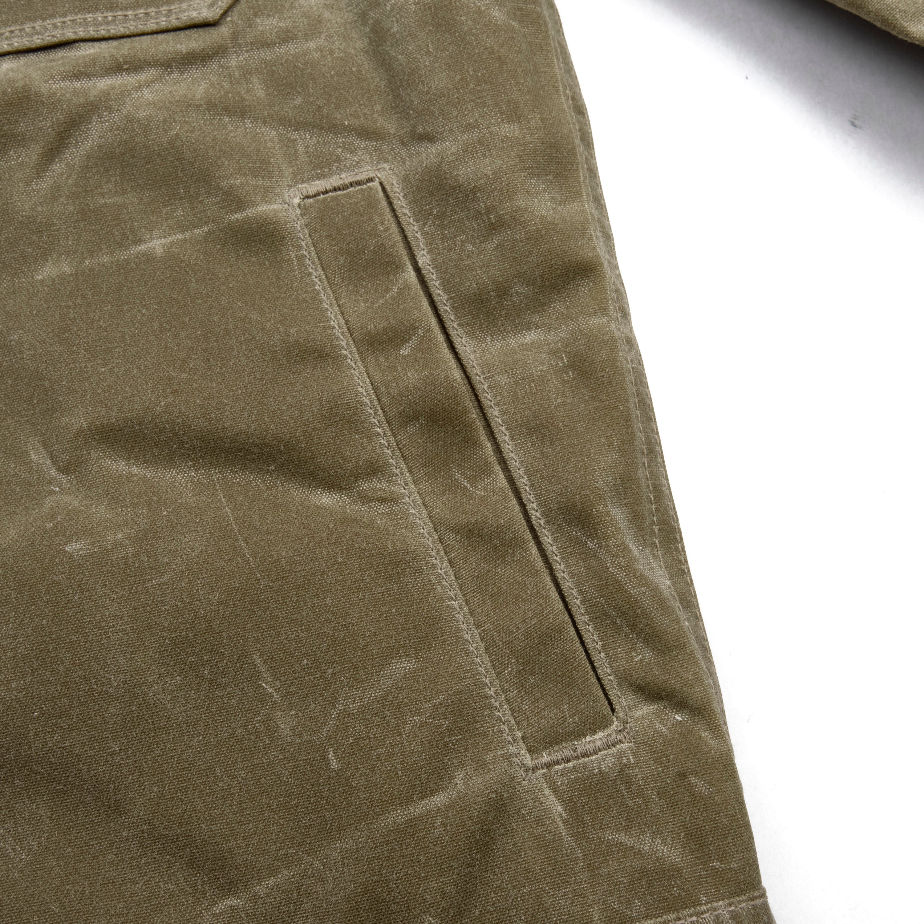 Riders Jacket Waxed Canvas Tobacco Red Interior