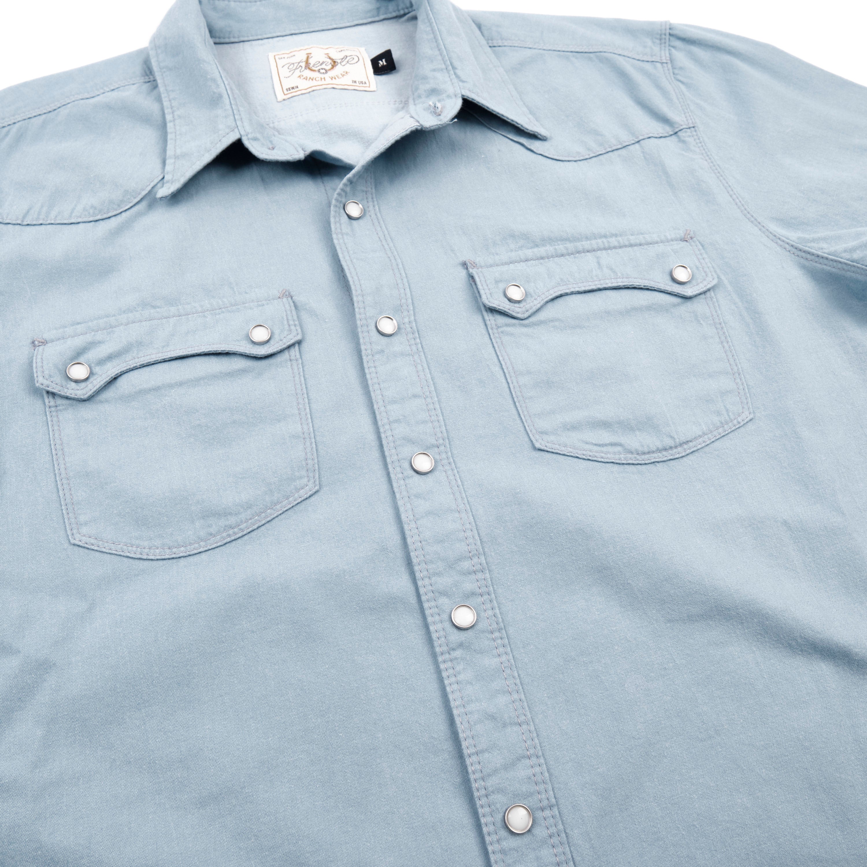 Modern Western Clear Blue Chambray
