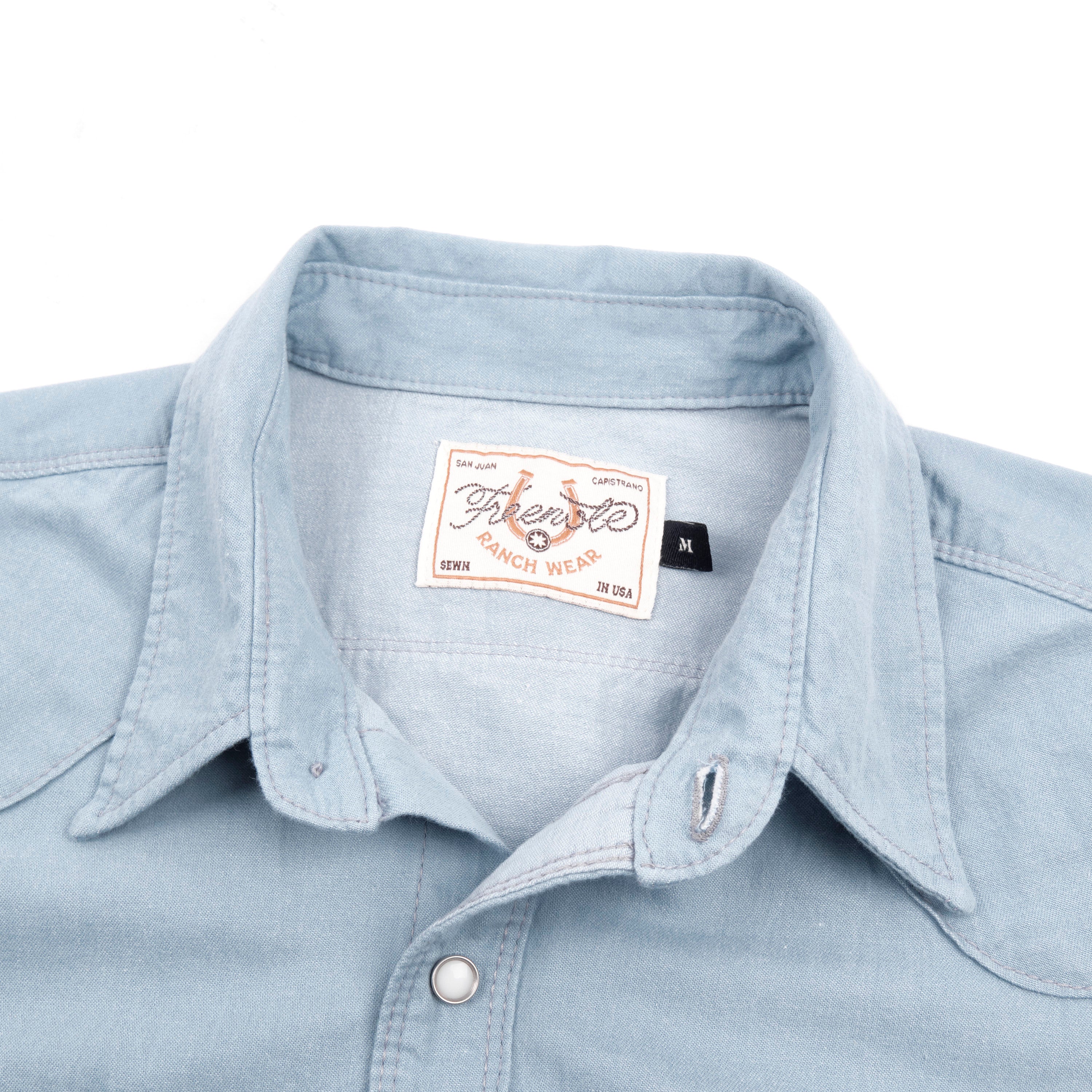 Modern Western Clear Blue Chambray