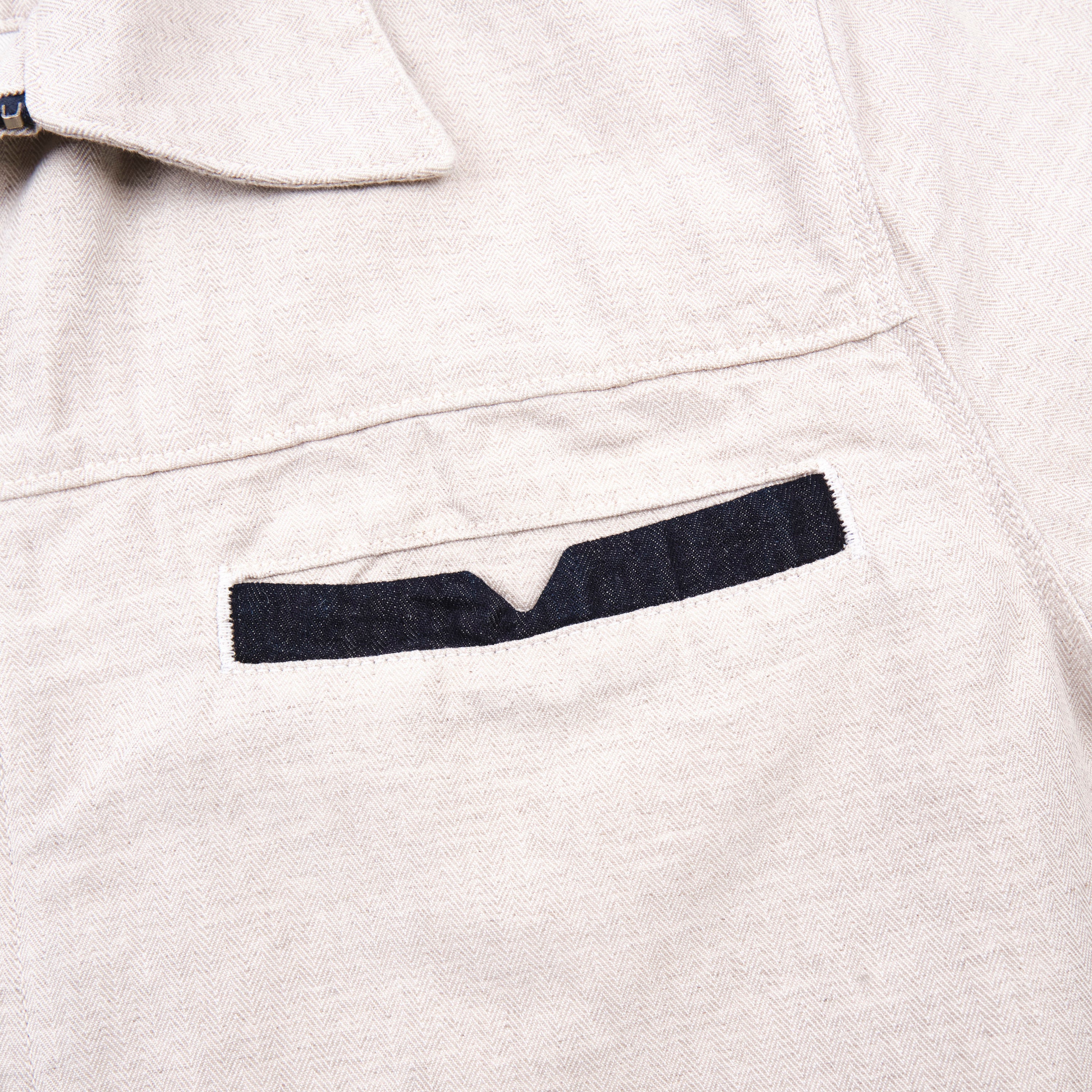 Yorba White Herringbone